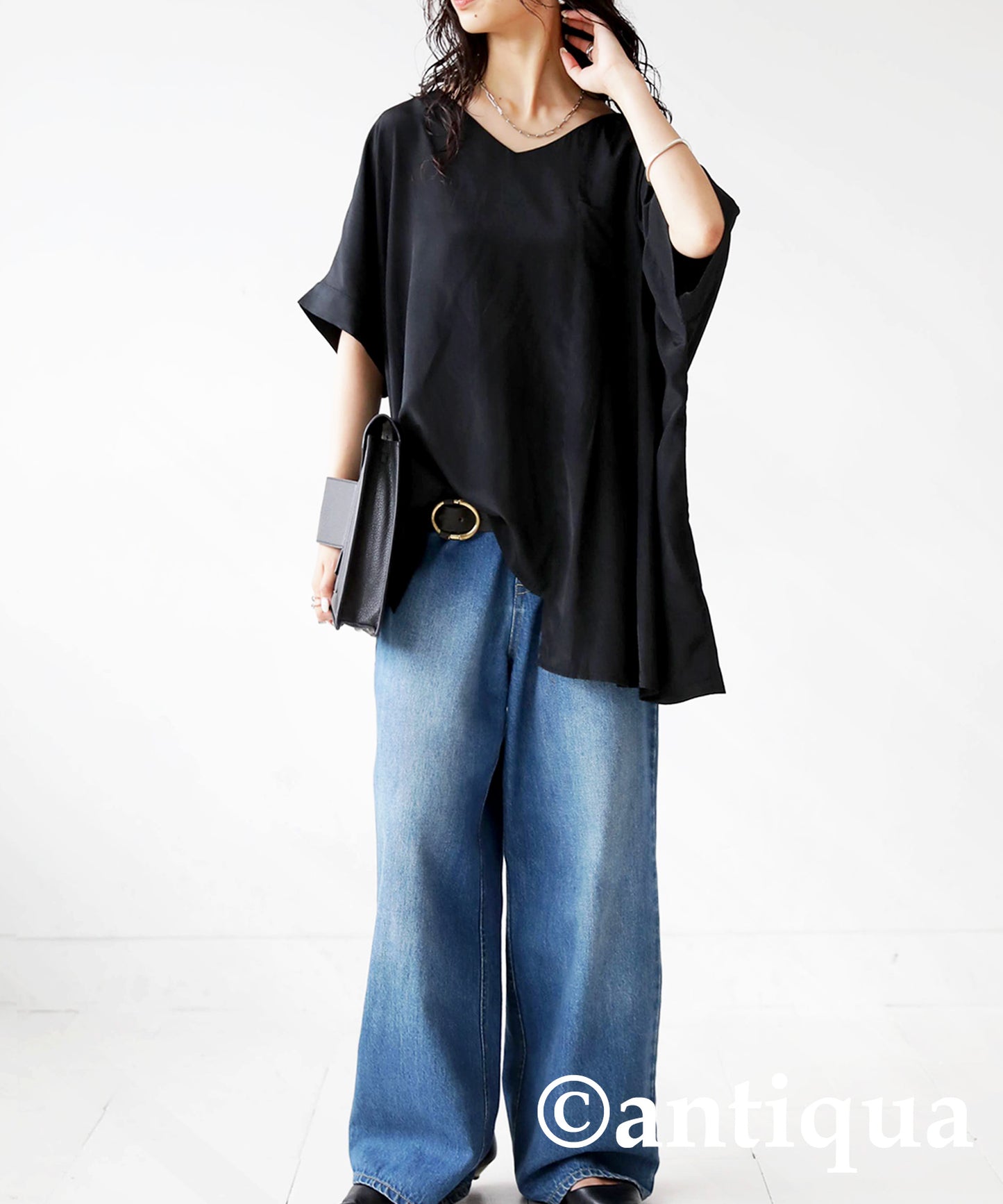 Asymmetry Pleated tops Ladies