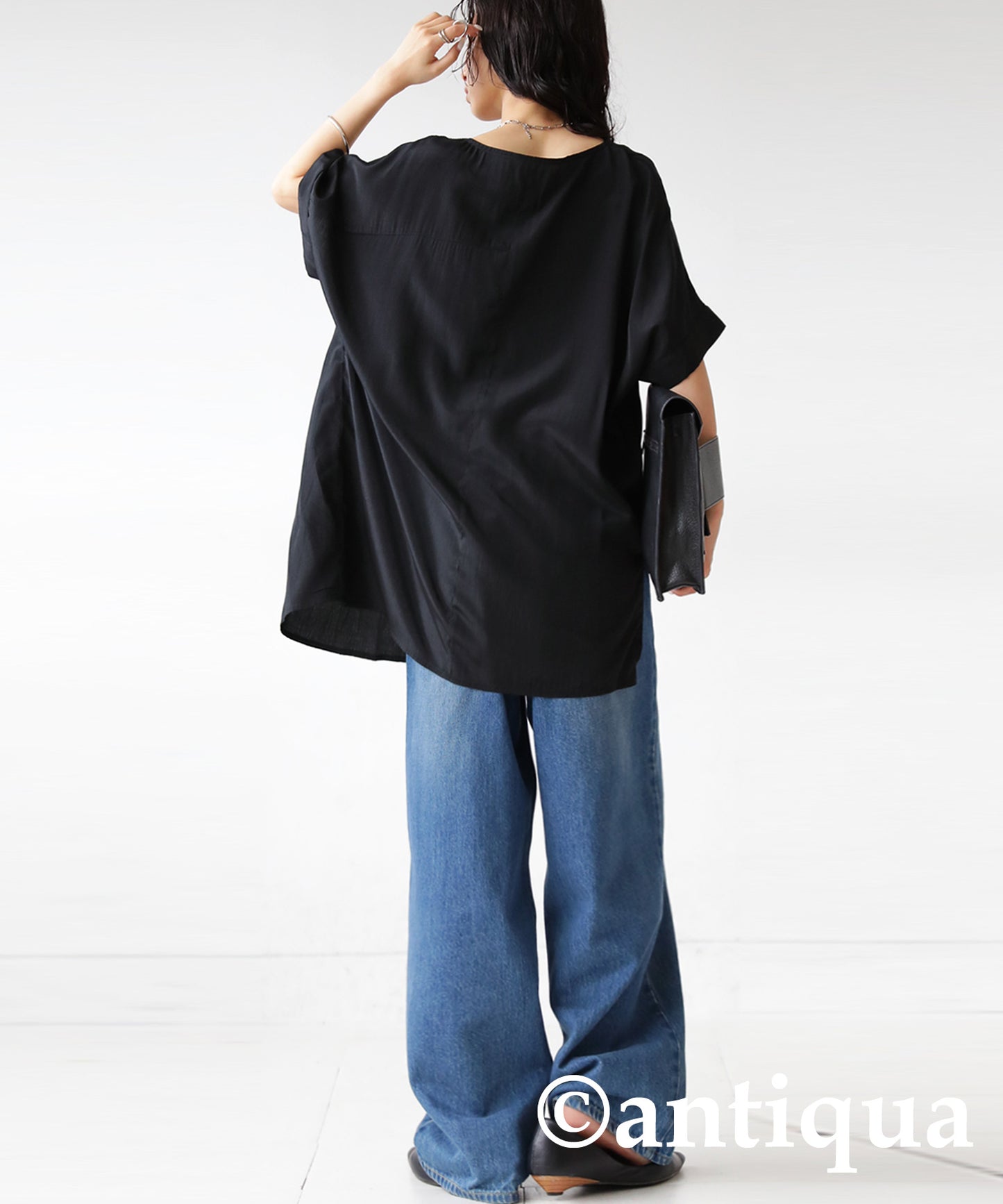 Asymmetry Pleated tops Ladies