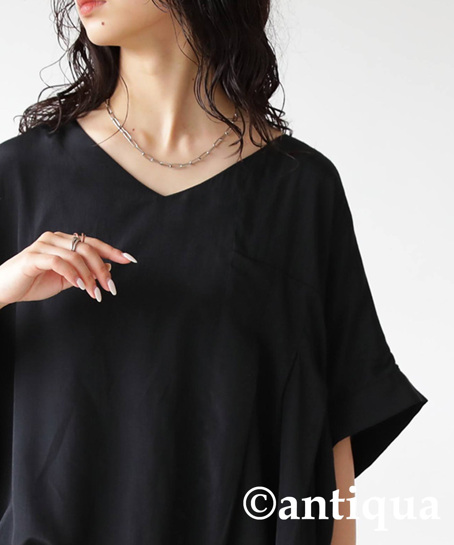 Asymmetry Pleated tops Ladies