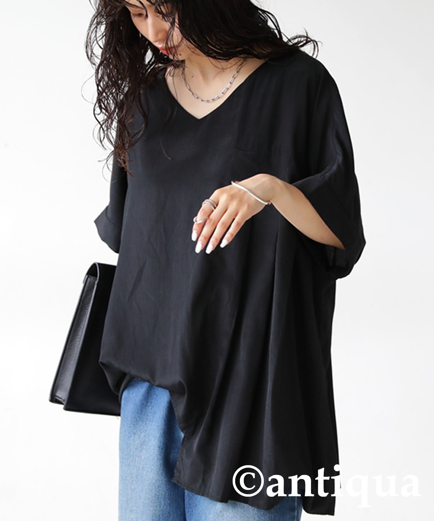 Asymmetry Pleated tops Ladies