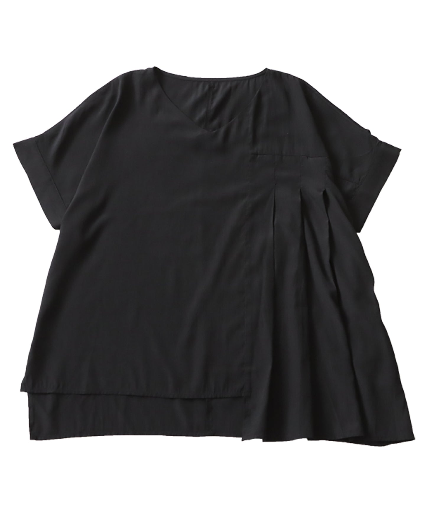 Asymmetry Pleated tops Ladies