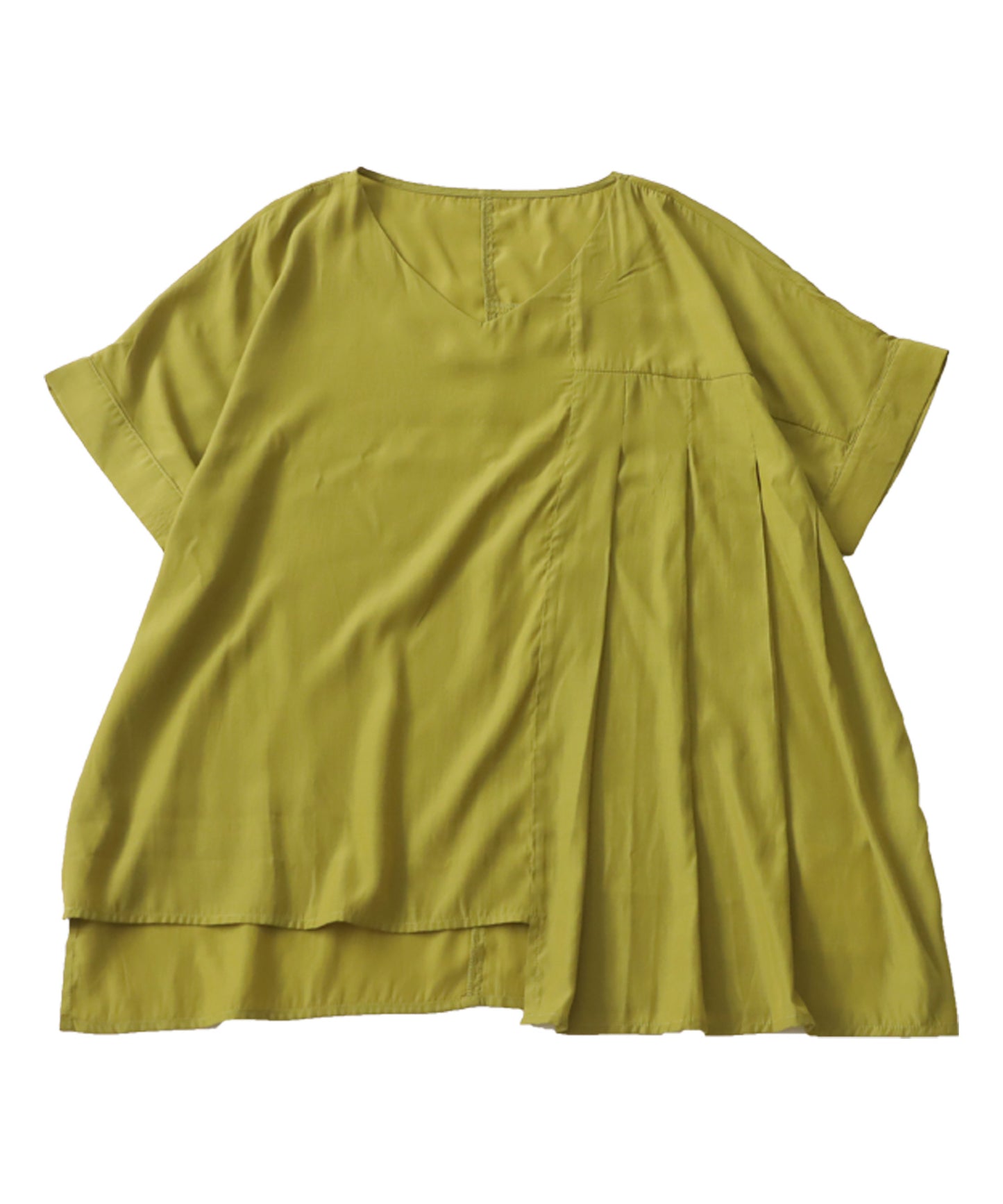 Asymmetry Pleated tops Ladies