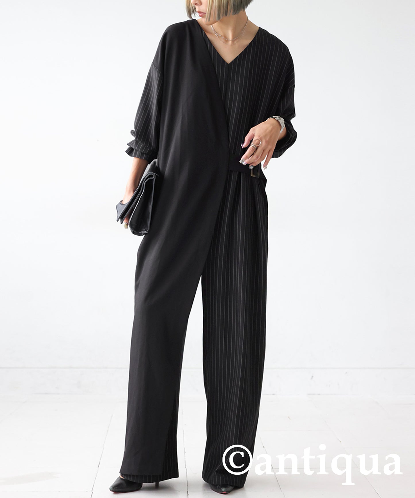 Stripe Jumpsuit Ladies