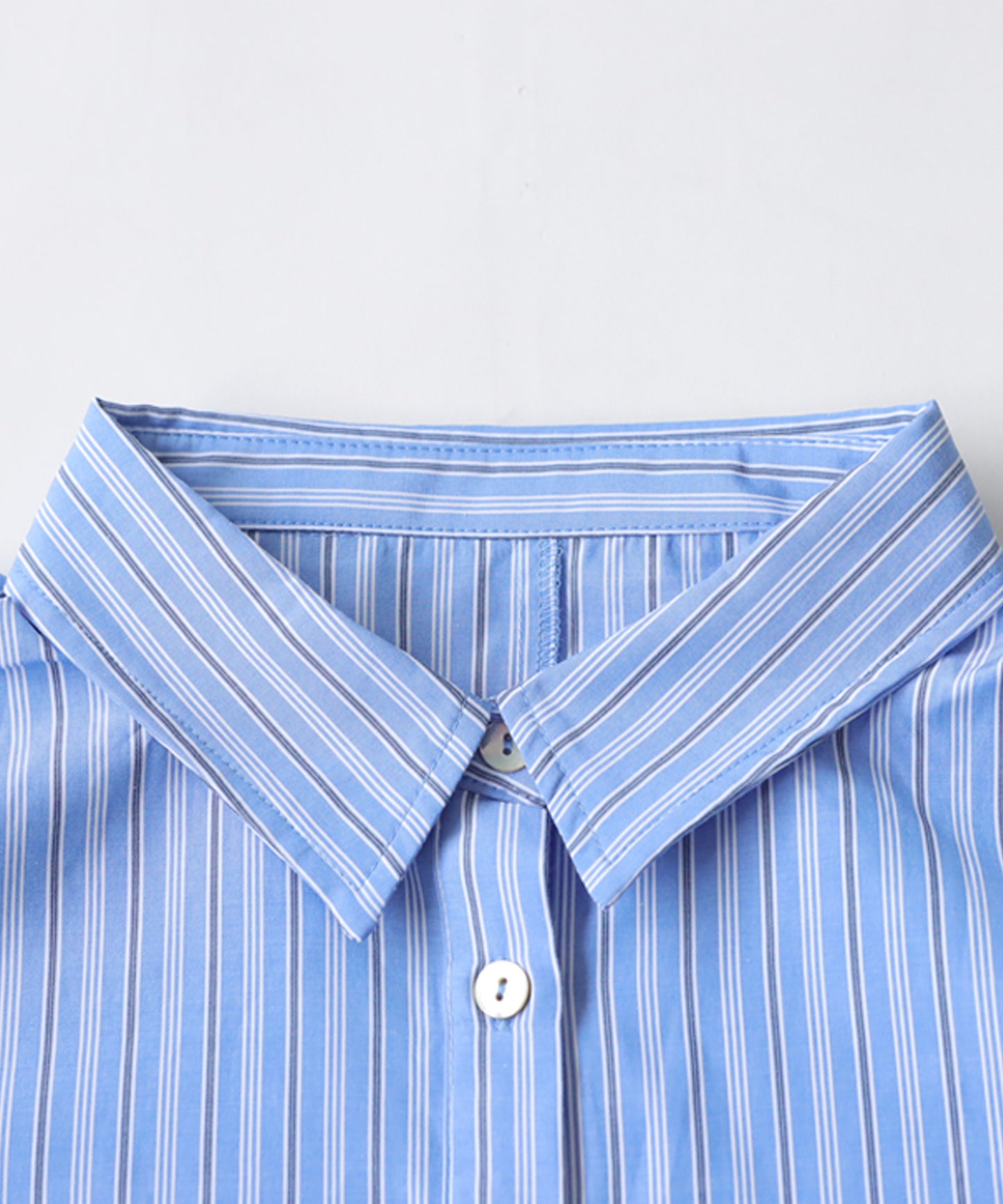 Smooth Fabric Striped Shirt Ladies