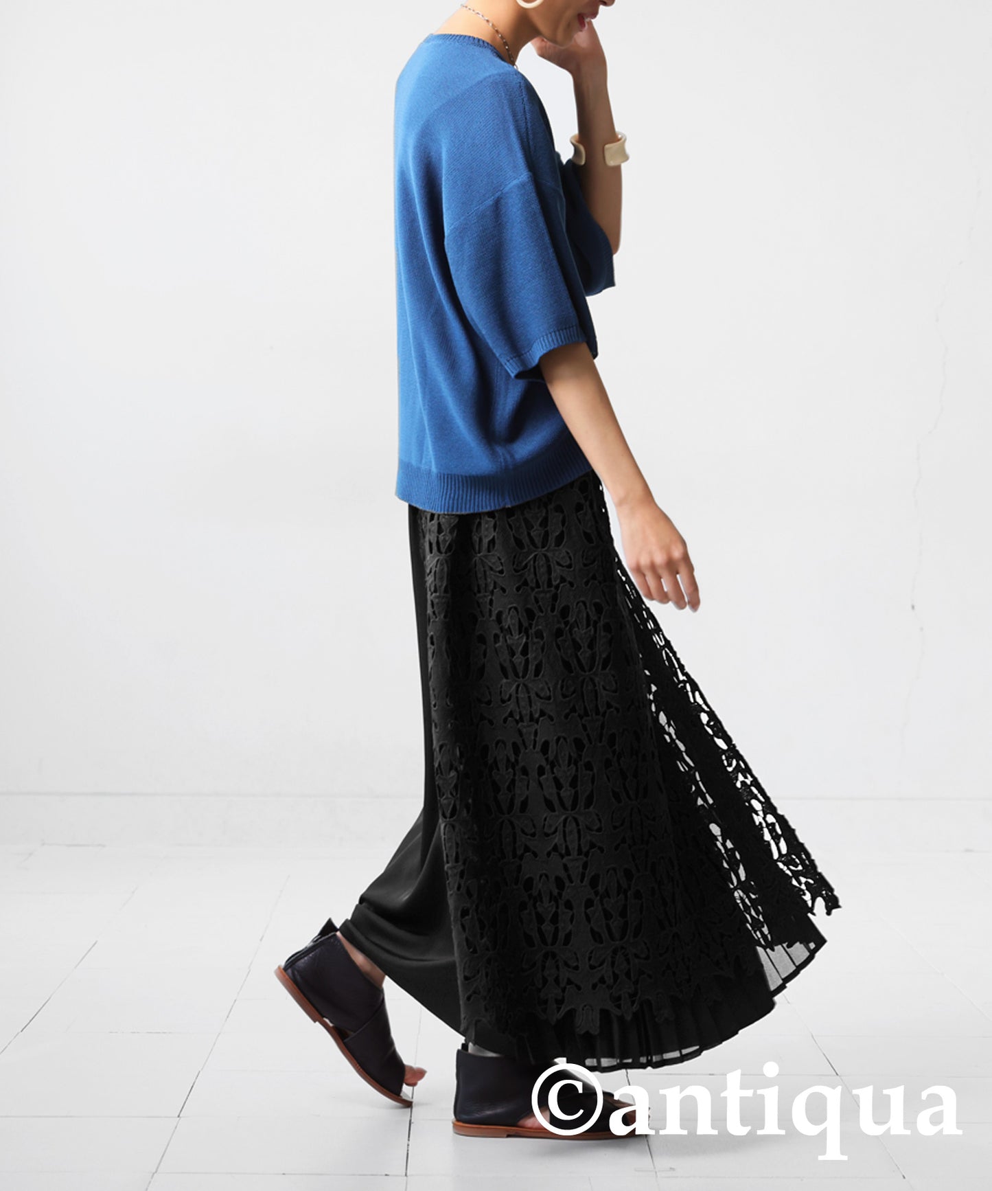 Lace Pleated Skirt Ladies