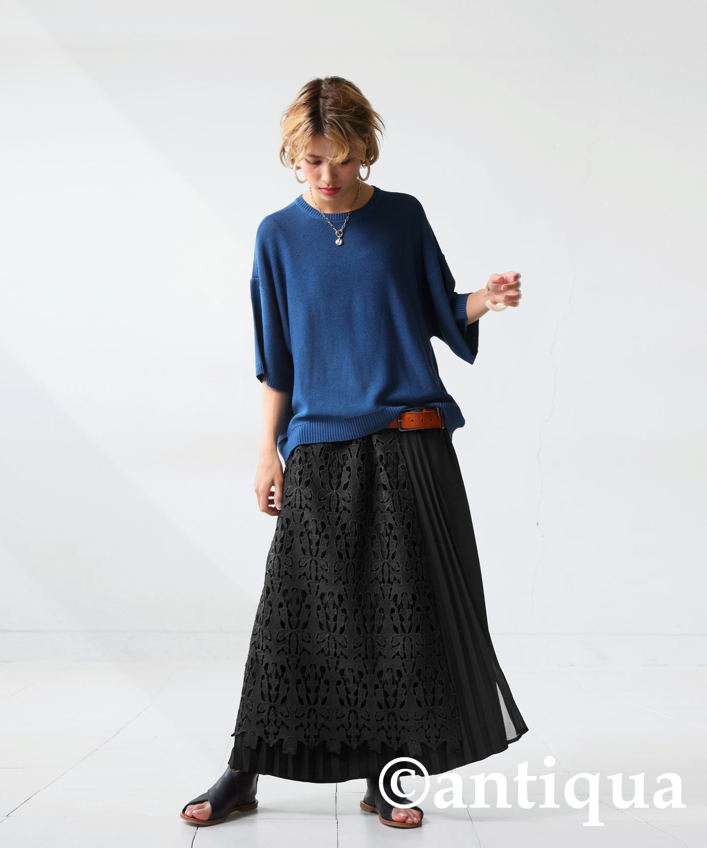 Lace Pleated Skirt Ladies