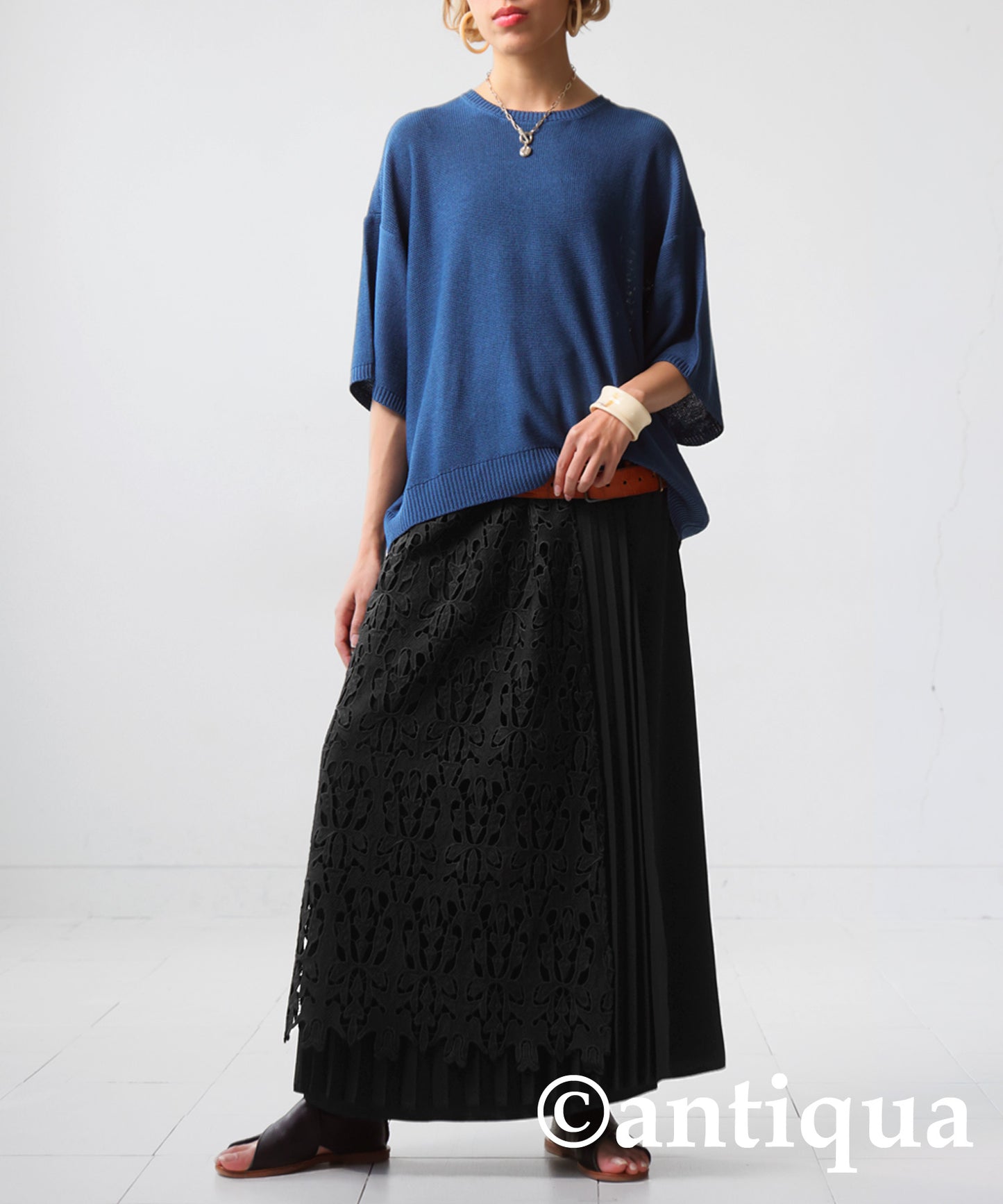 Lace Pleated Skirt Ladies