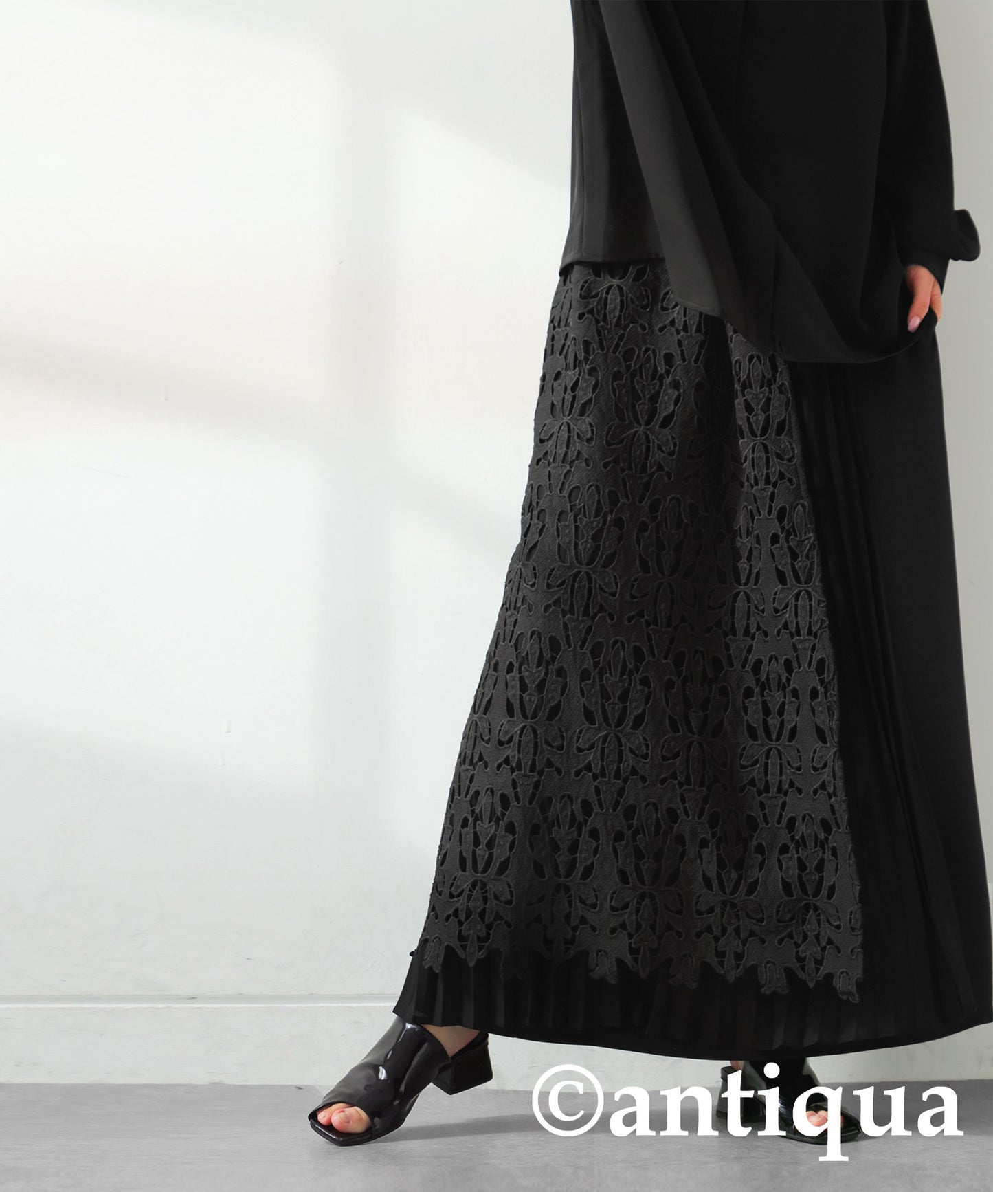 Lace Pleated Skirt Ladies