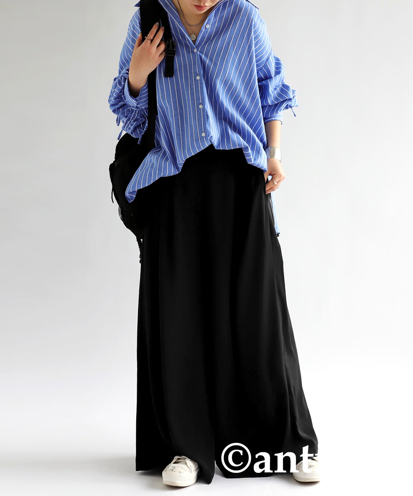 Tuck Wide Pants Ladies