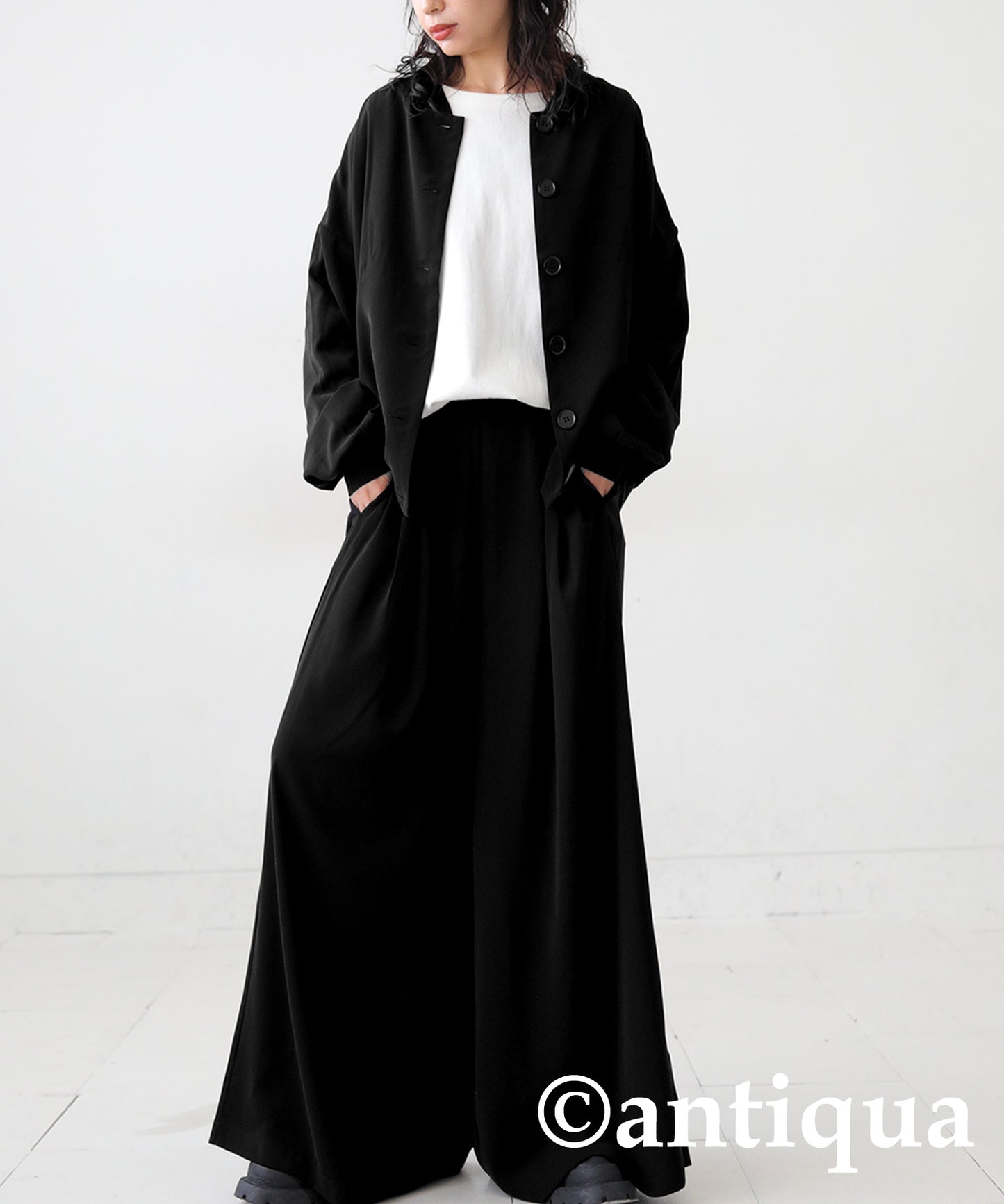 Tuck Wide Pants Ladies