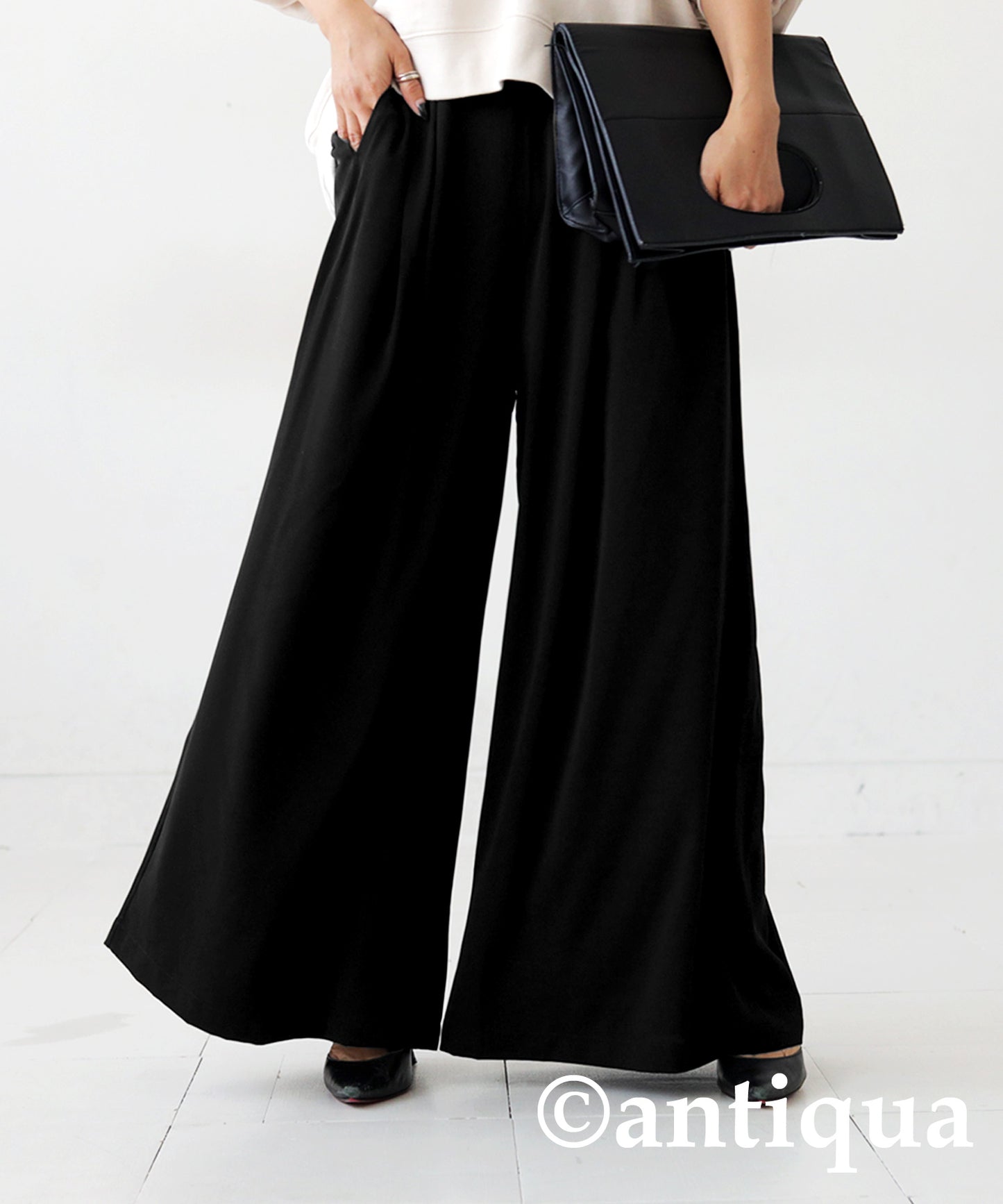 Tuck Wide Pants Ladies