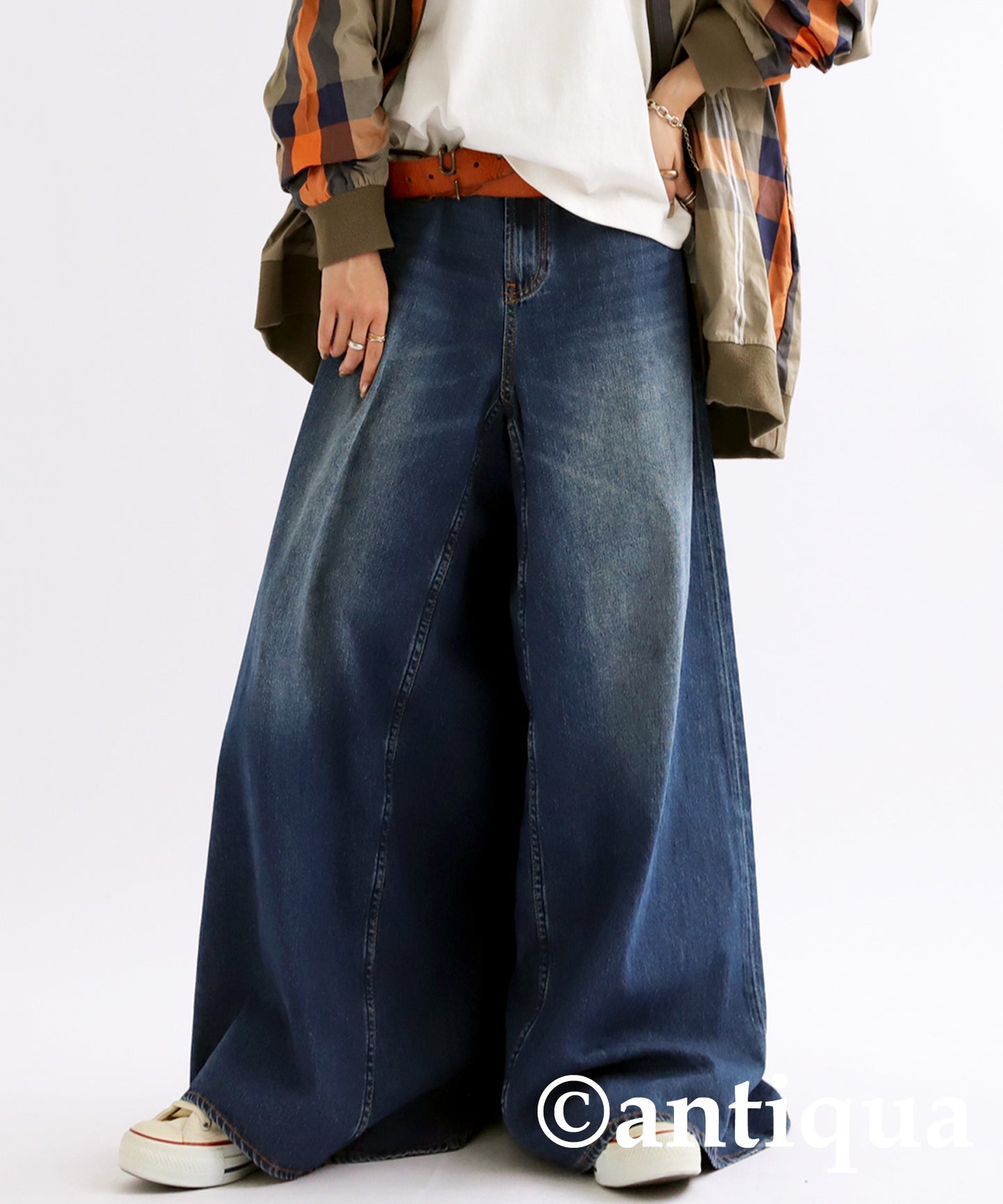 Wide Denim Pants Ladies