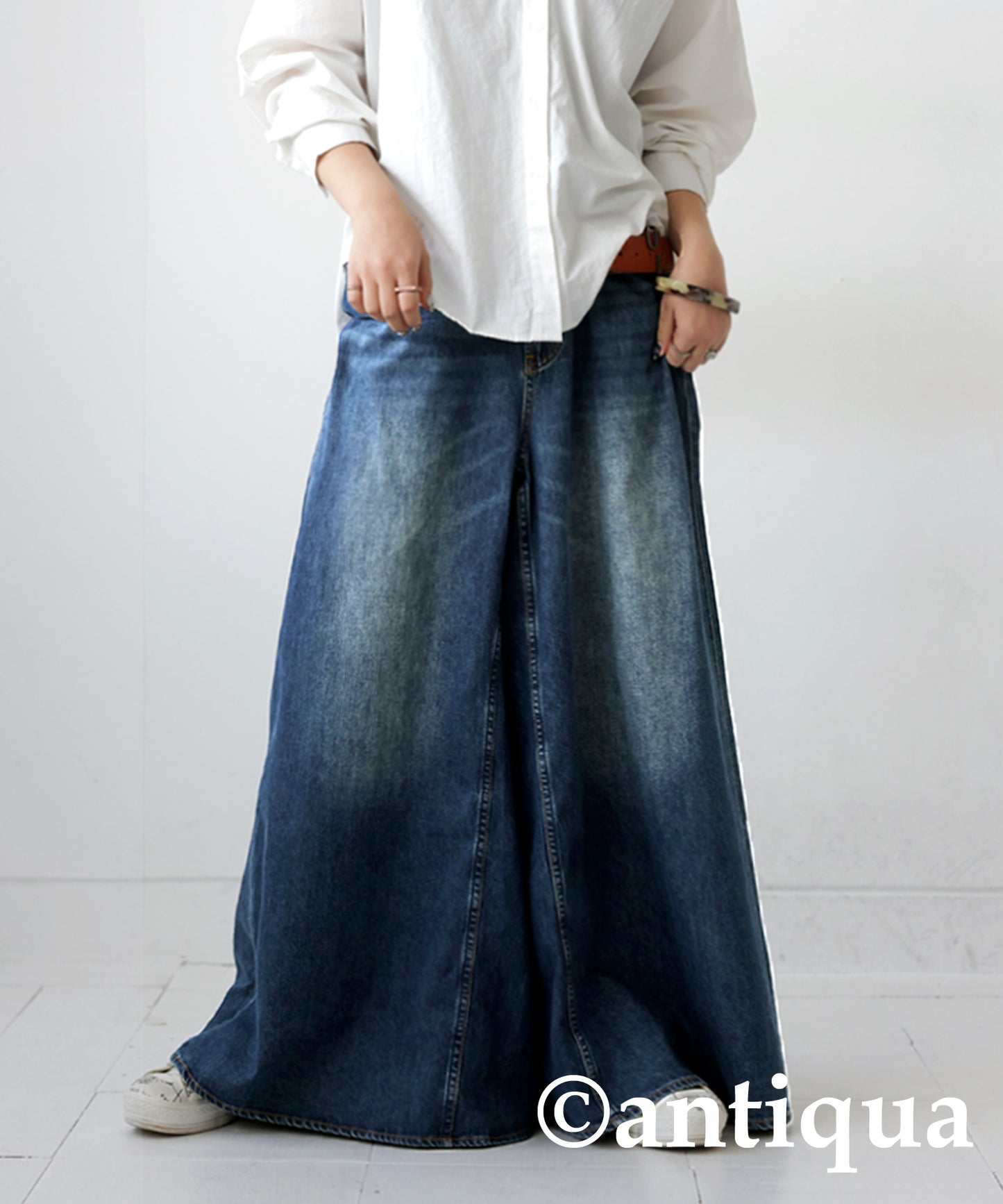 Wide Denim Pants Ladies