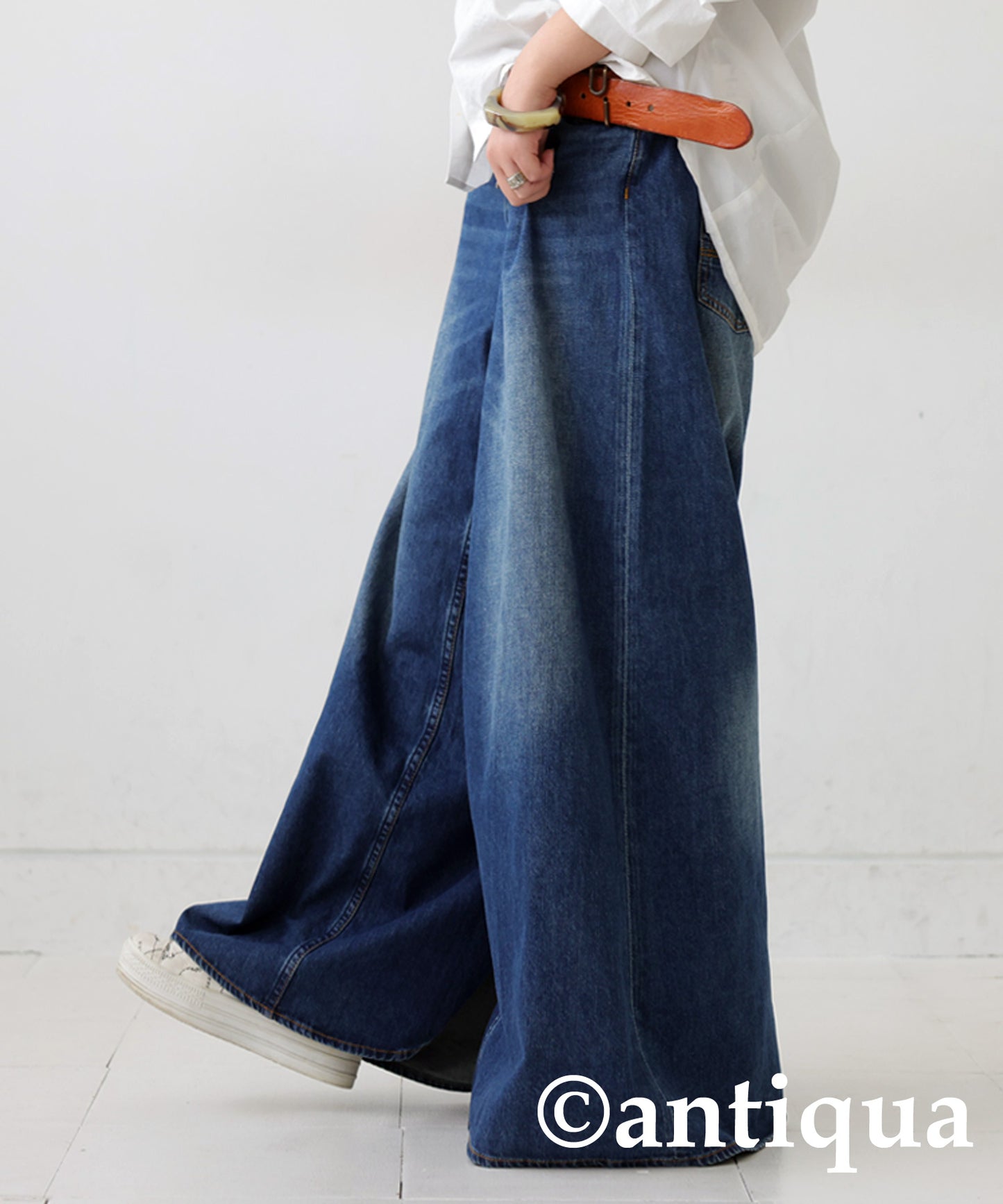 Wide Denim Pants Ladies