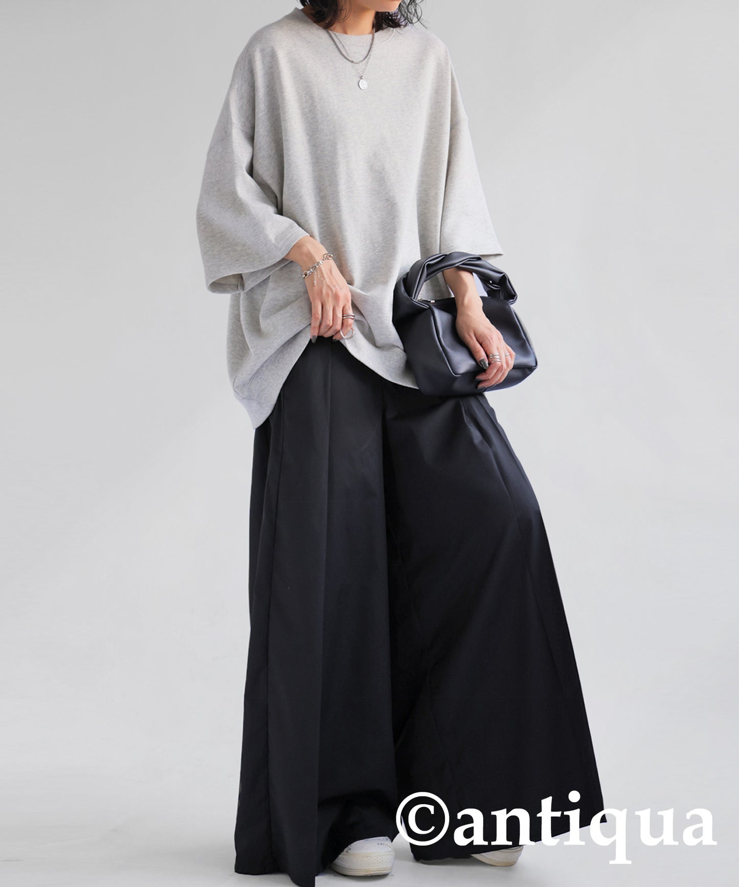 Tuck Wide Pants Ladies