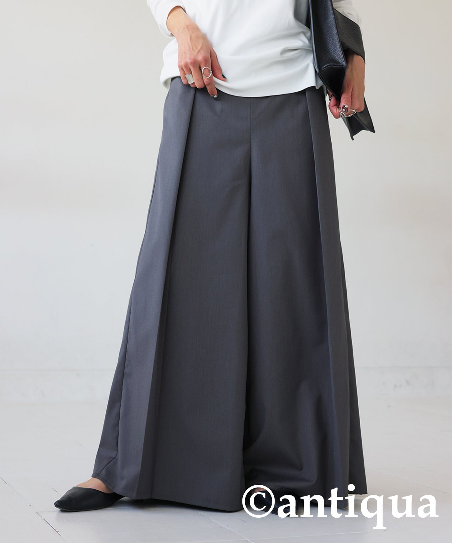 Tuck Wide Pants Ladies