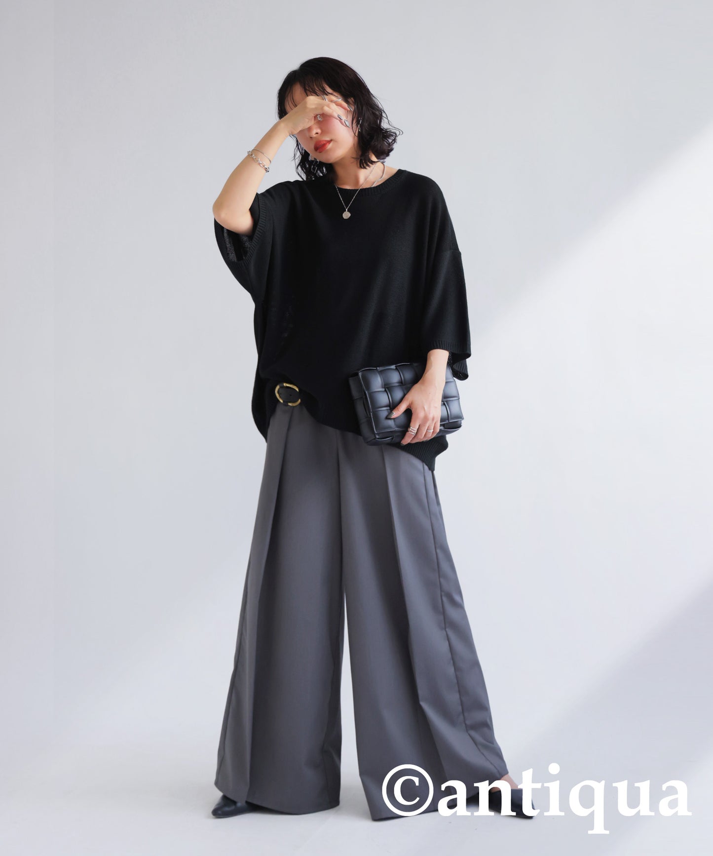 Tuck Wide Pants Ladies