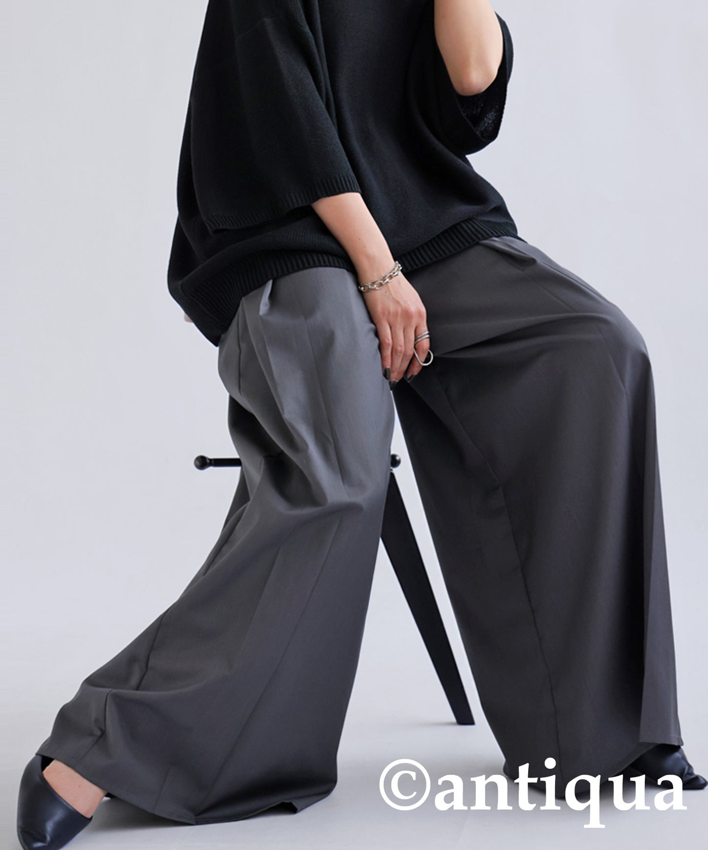 Tuck Wide Pants Ladies