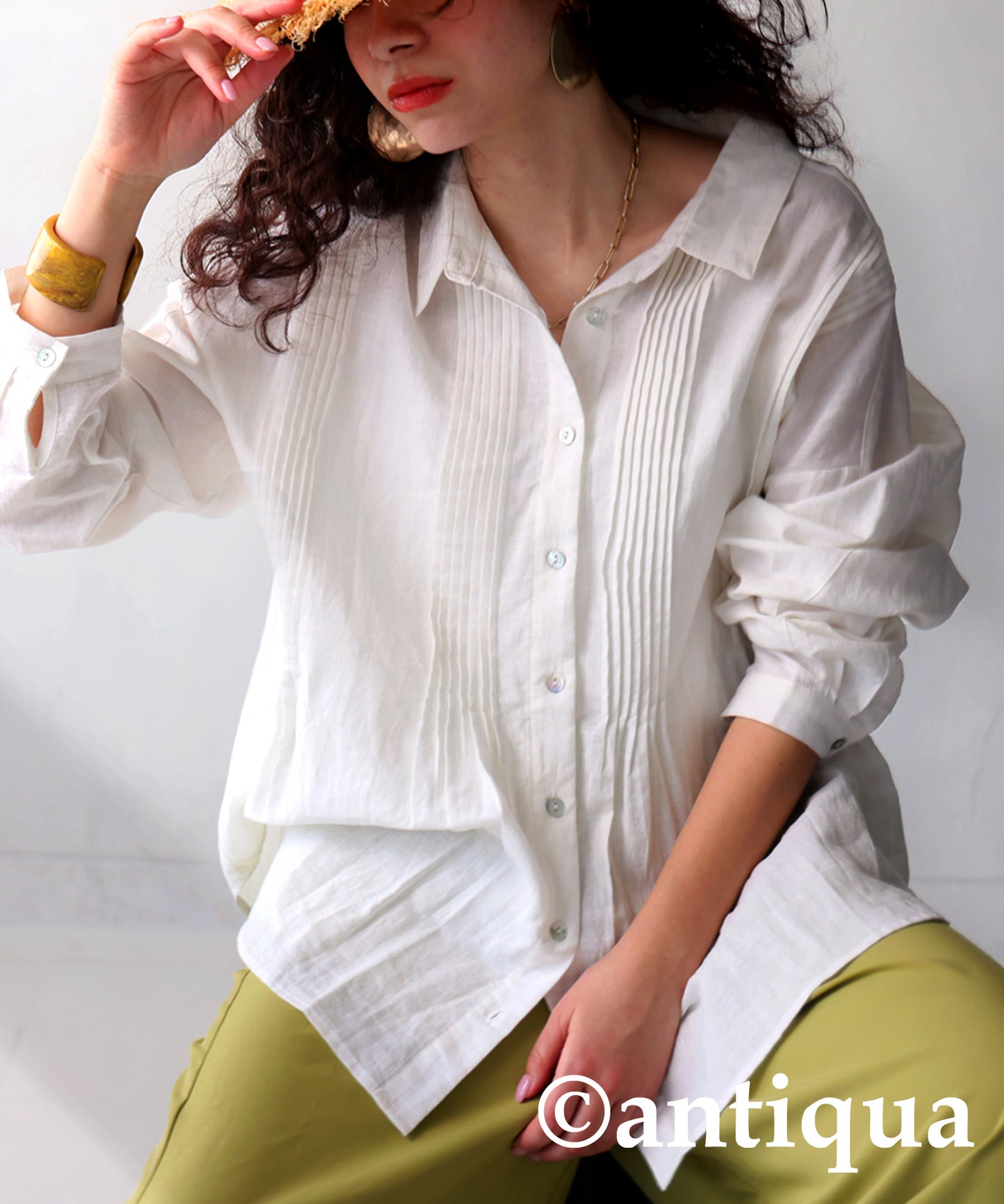 Cotton Linen Shirt Ladies