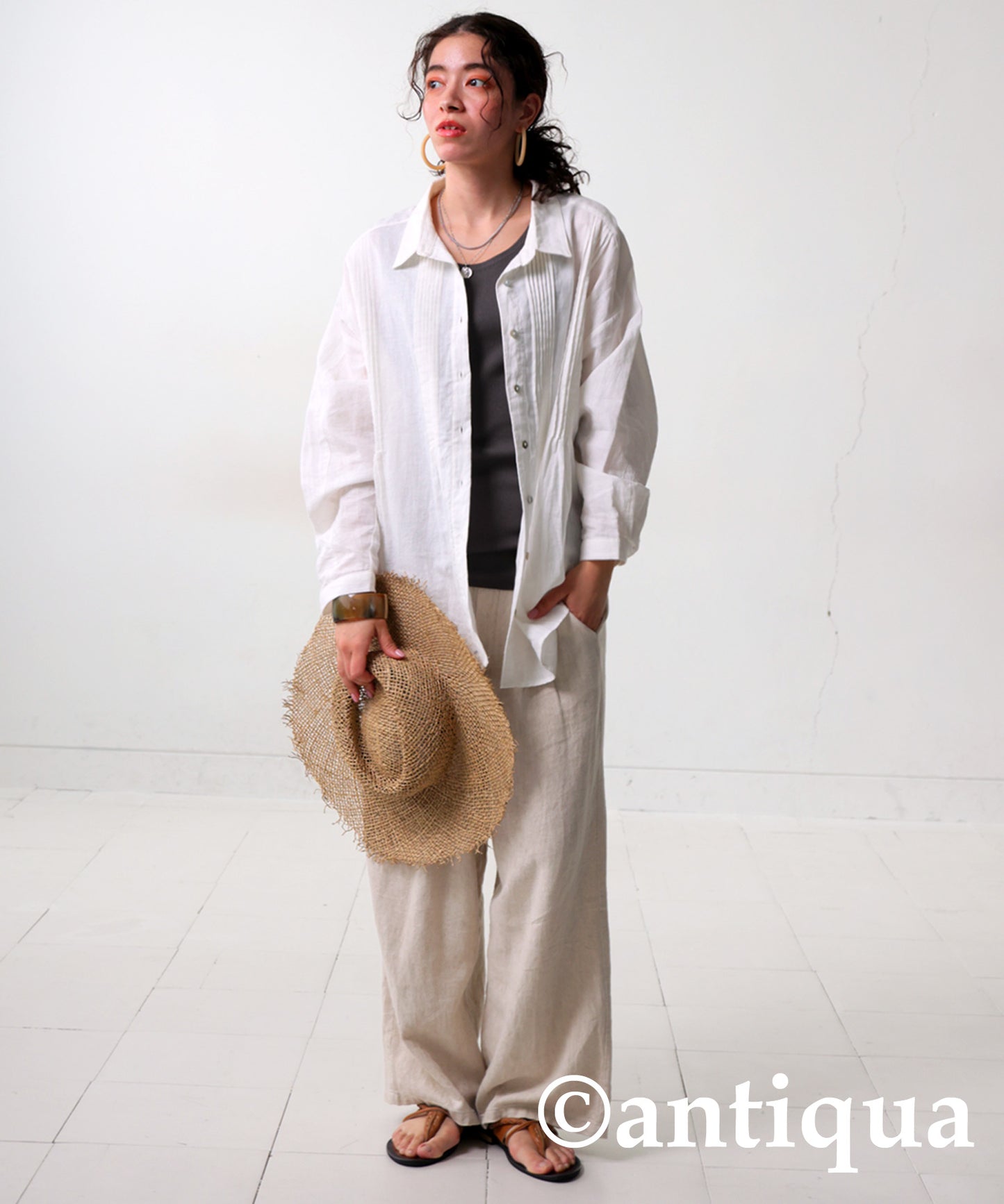 Cotton Linen Shirt Ladies