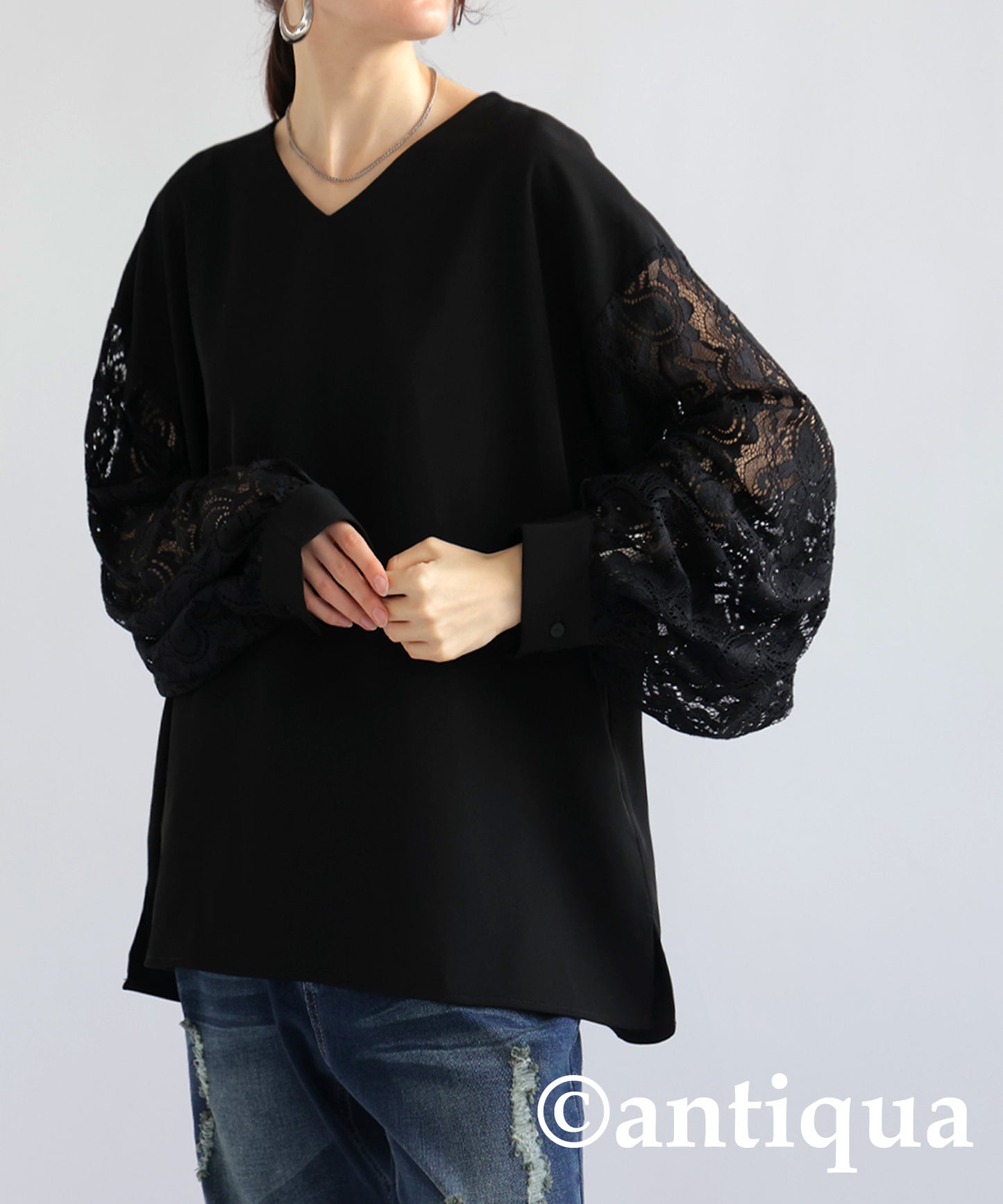 Sleeve Lace Tops Ladies