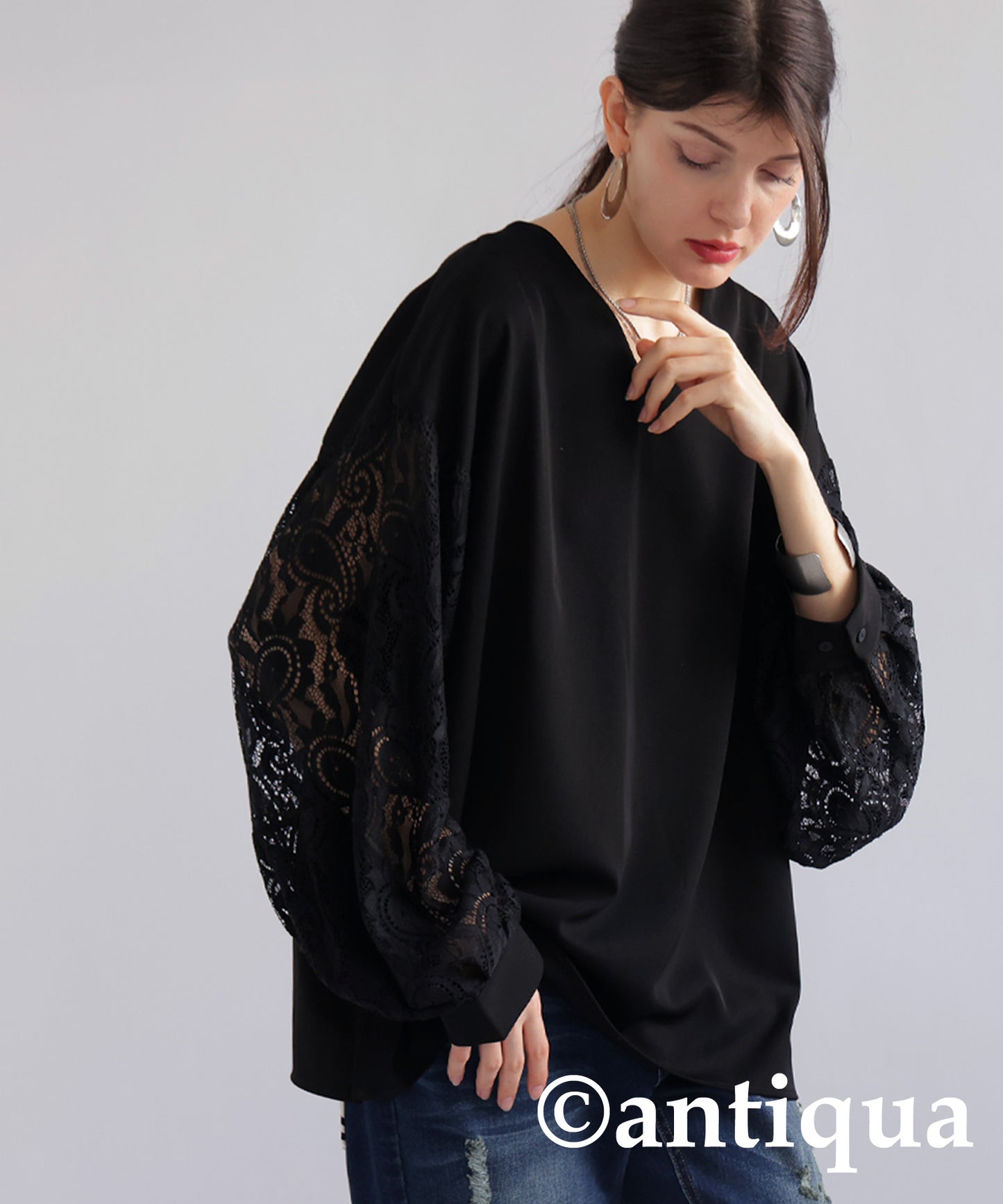 Sleeve Lace Tops Ladies