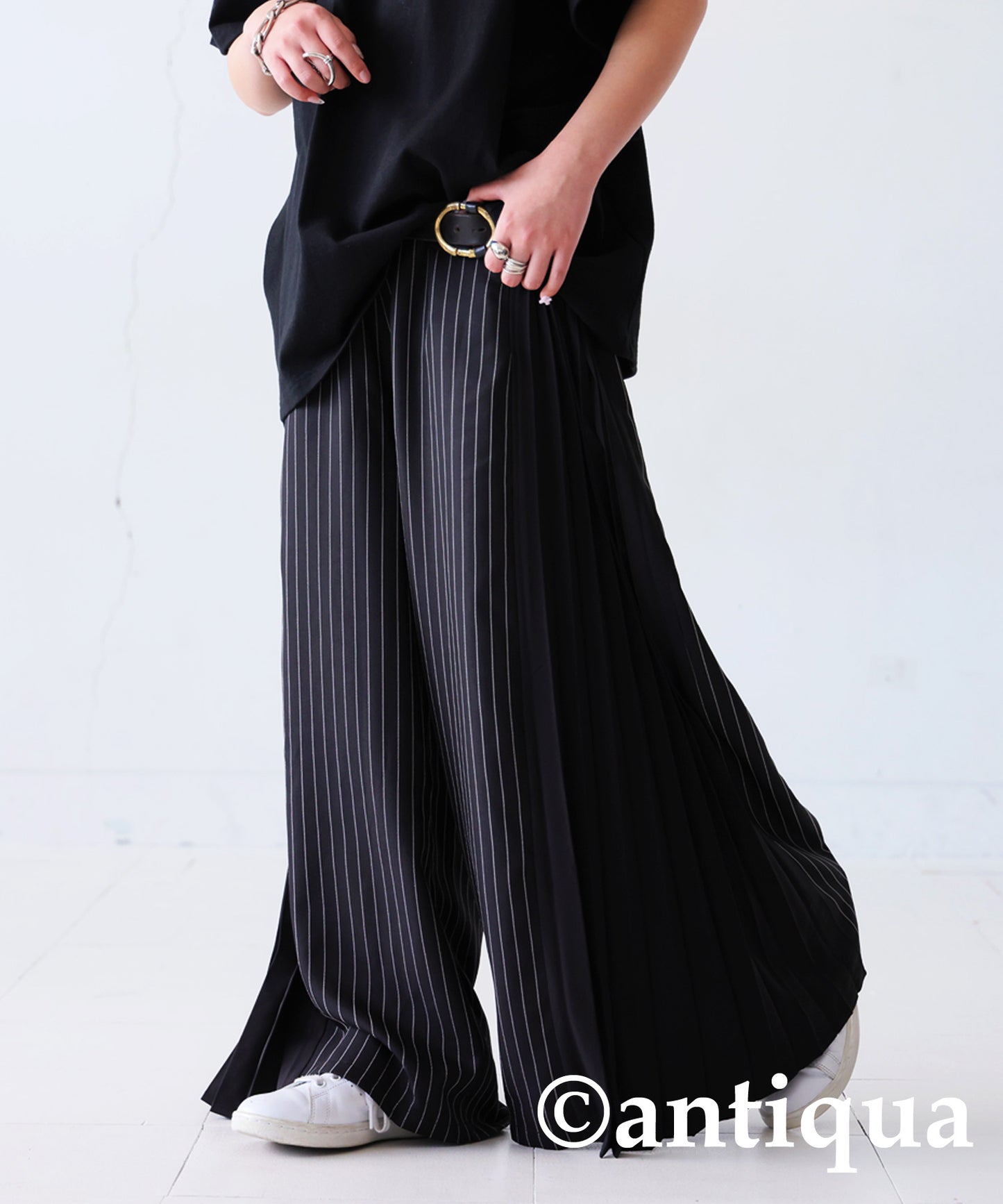 Pleated Design Pants Ladies