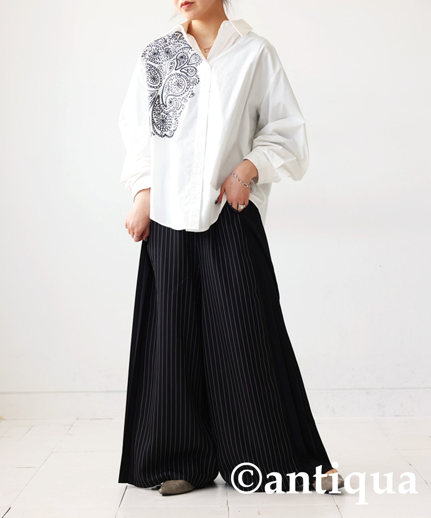 Pleated Design Pants Ladies