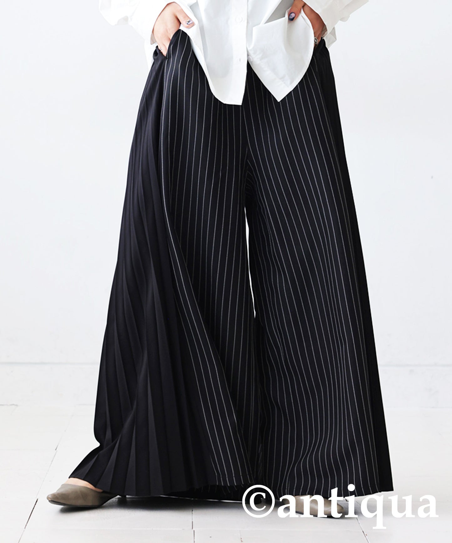 Pleated Design Pants Ladies