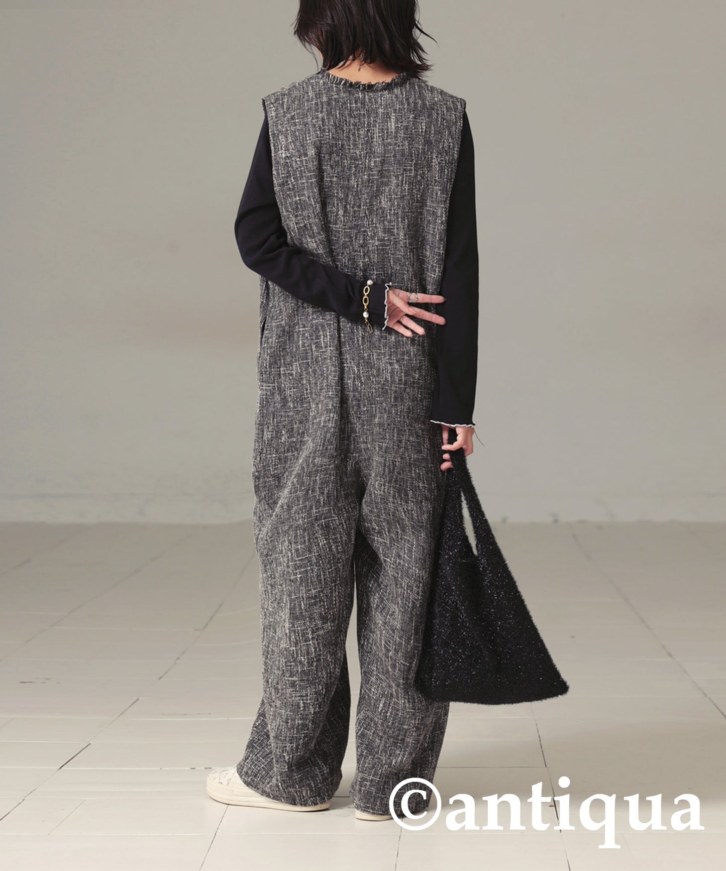 Tweed Like Jumpsuit Ladies