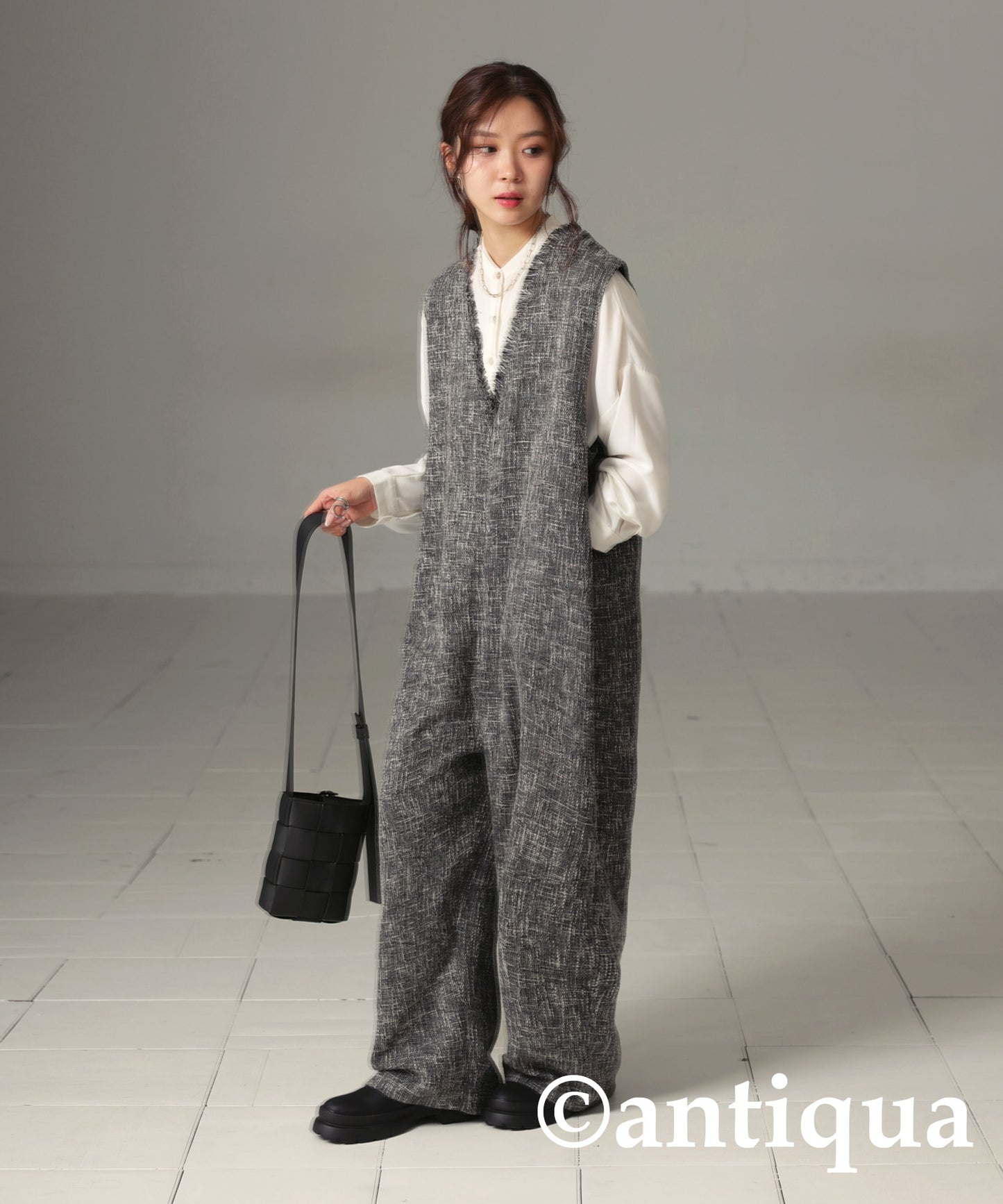 Tweed Like Jumpsuit Ladies