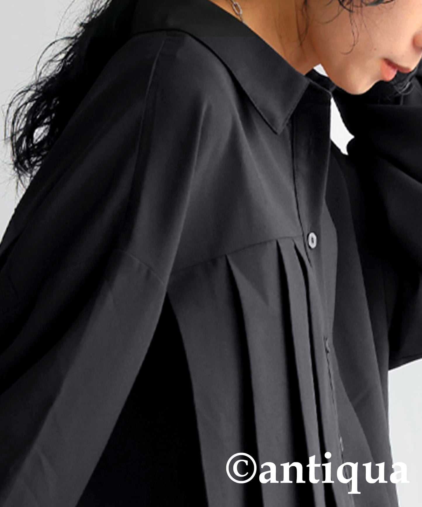 Asymmetric Pleated Shirt Ladies