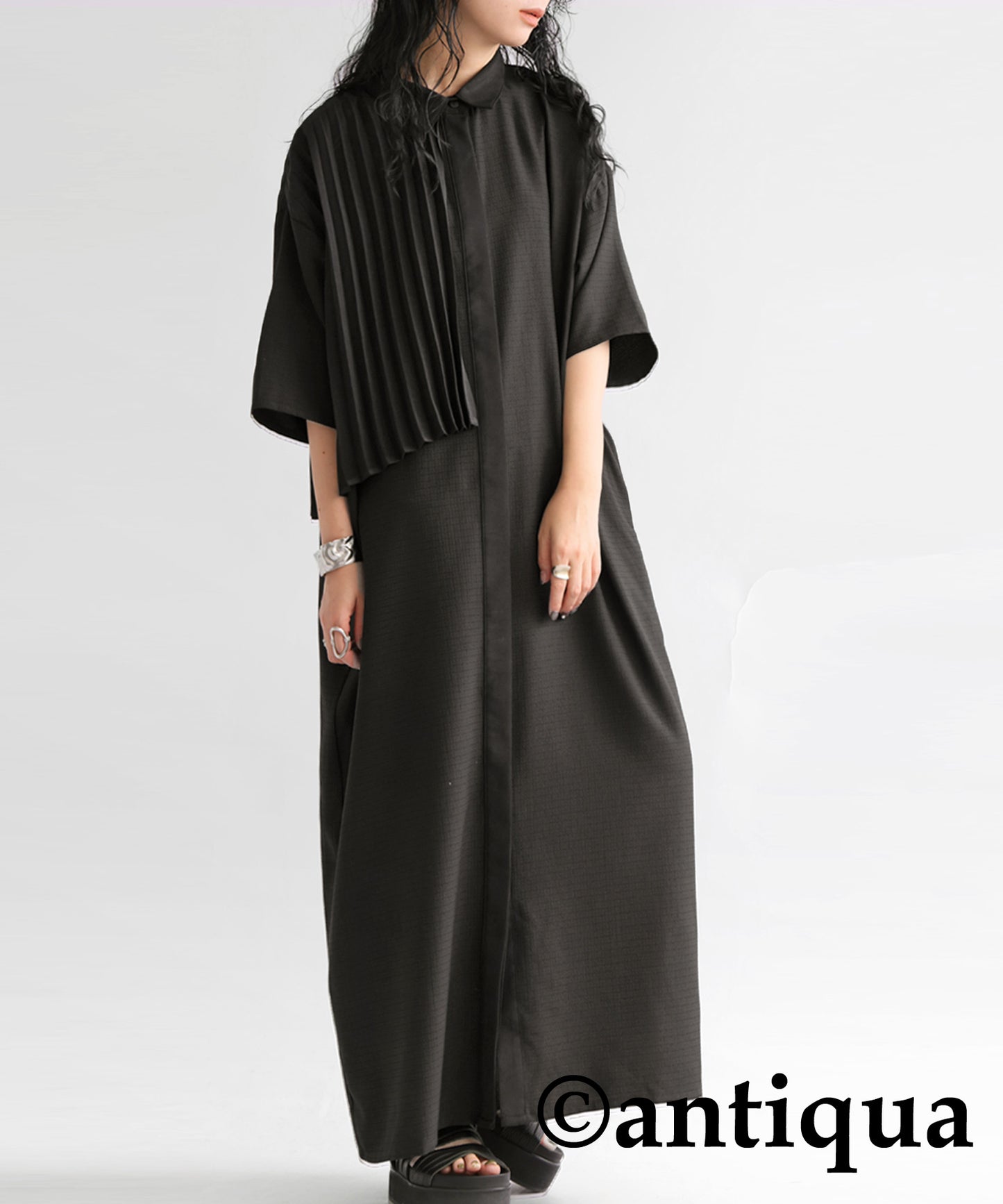 Asymmetric Pleated Dress Ladies