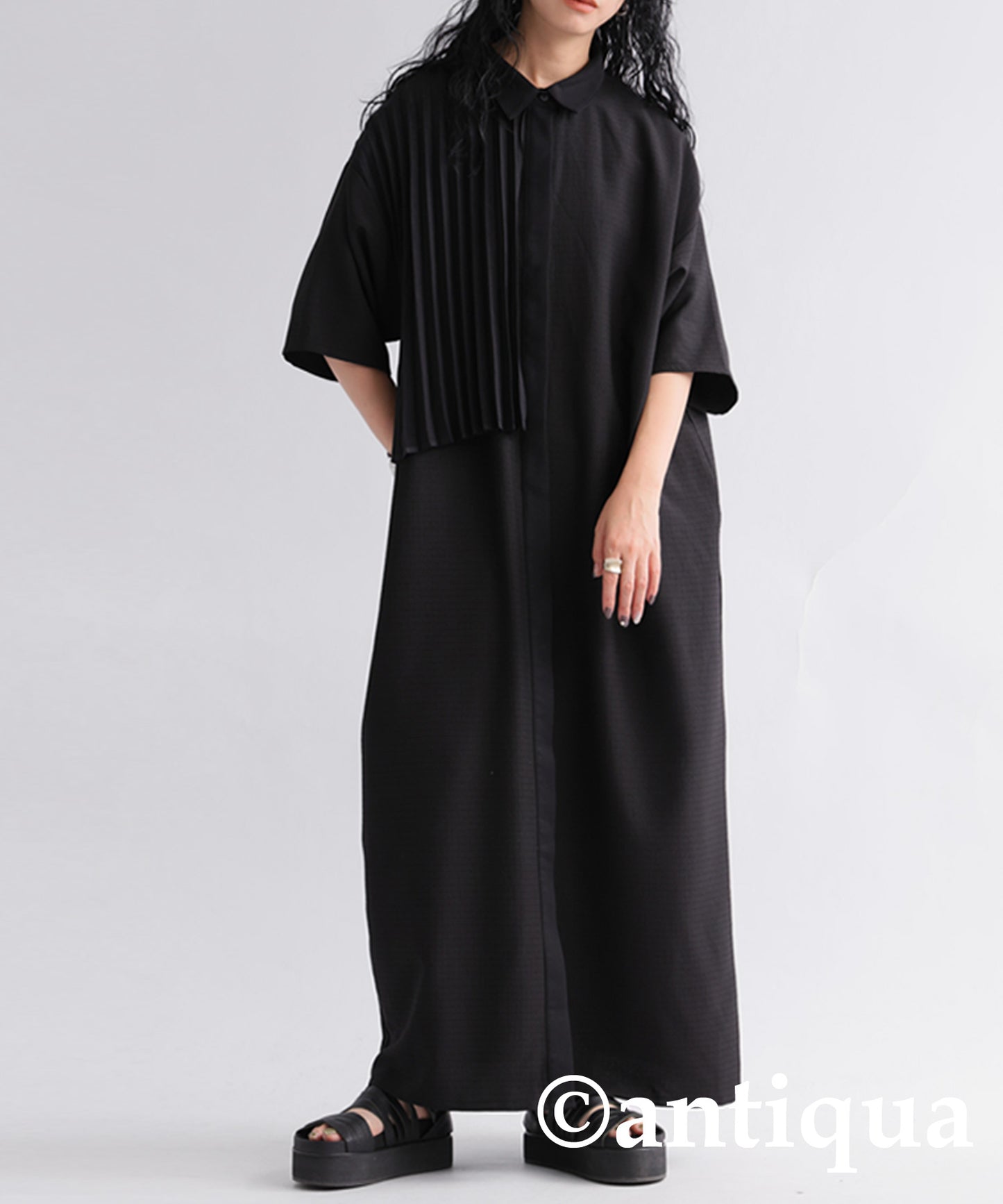 Asymmetric Pleated Dress Ladies