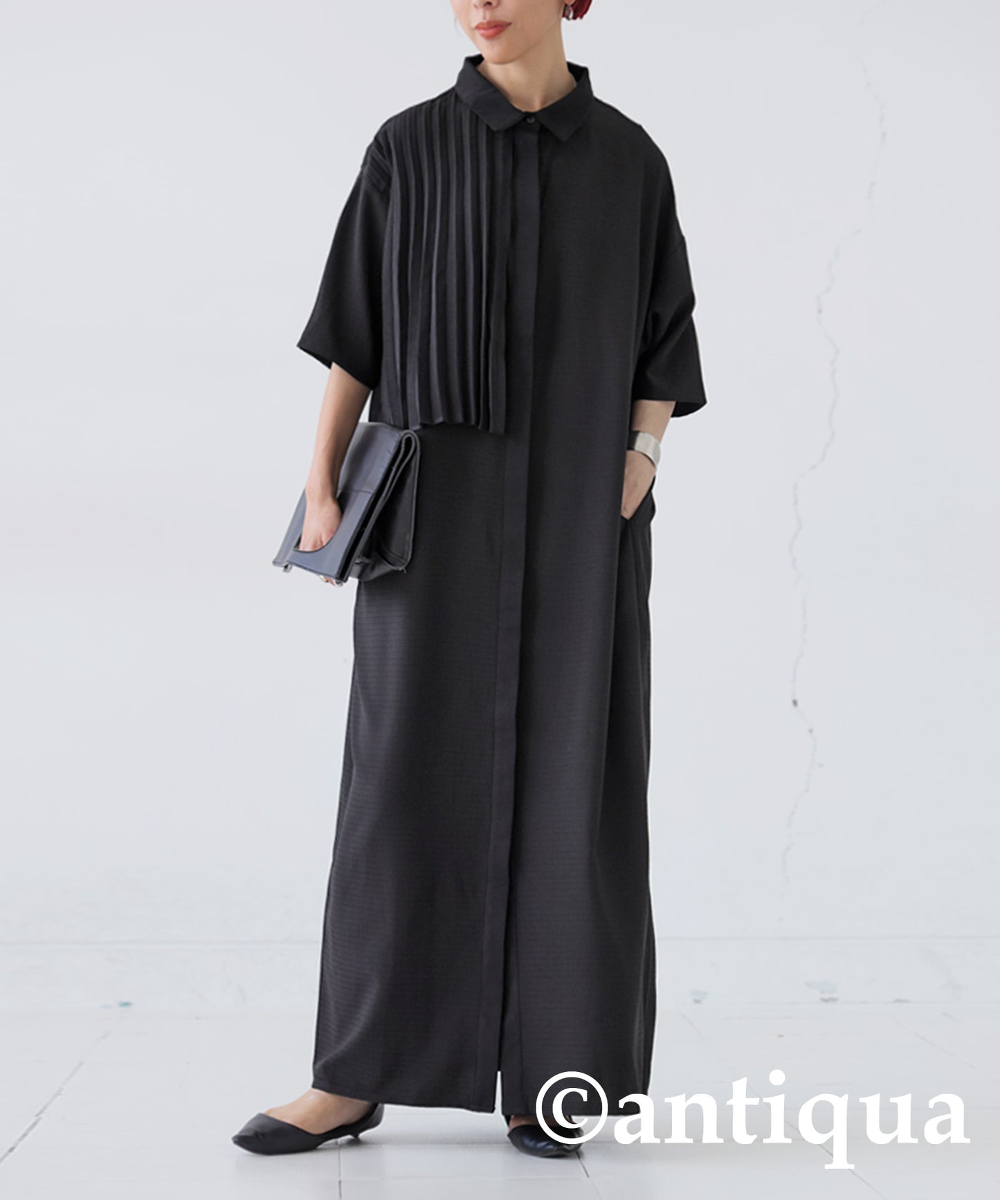 Asymmetric Pleated Dress Ladies