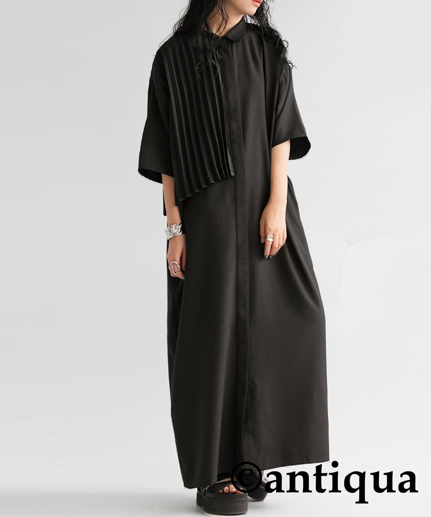 Asymmetric Pleated Dress Ladies