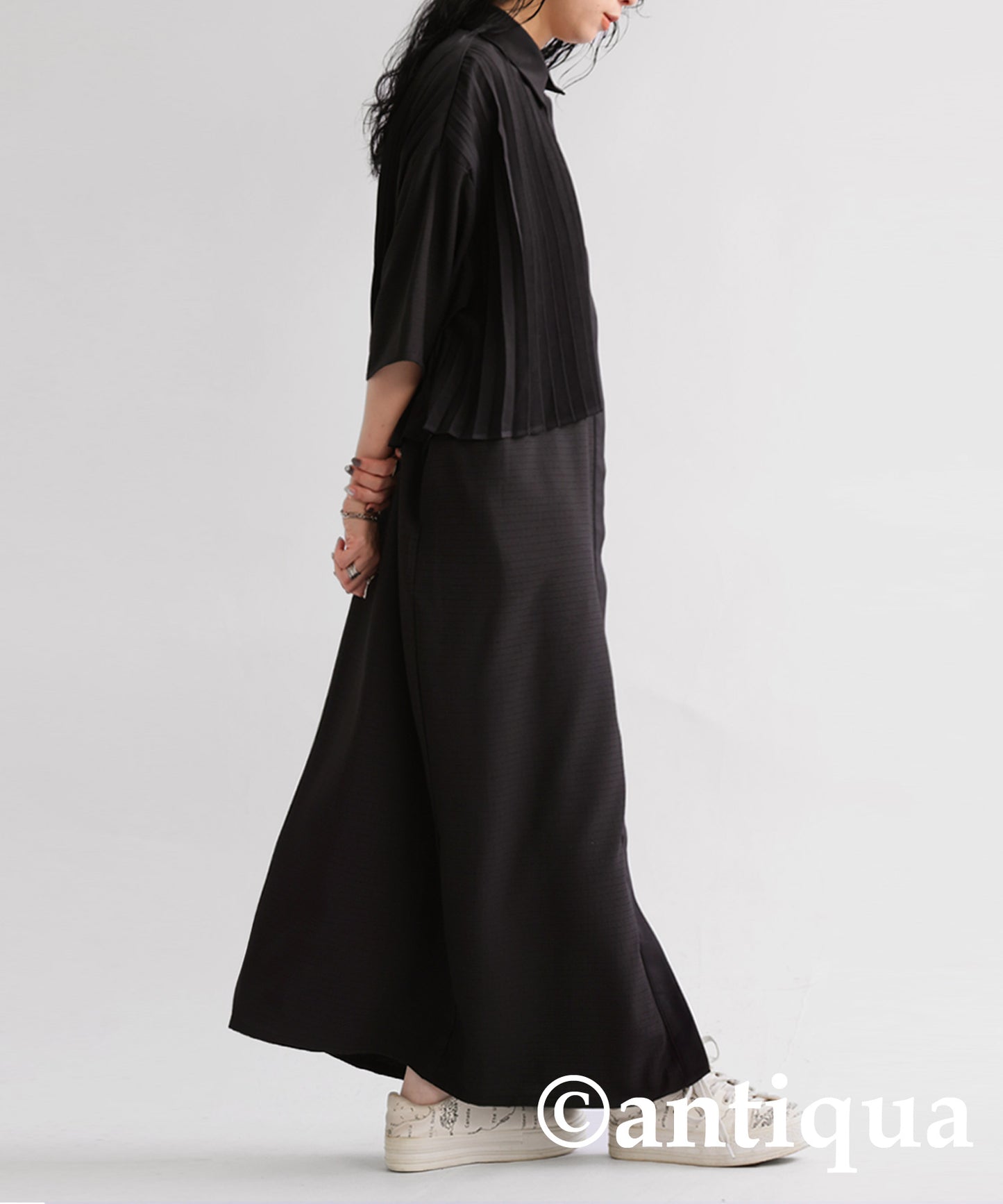 Asymmetric Pleated Dress Ladies