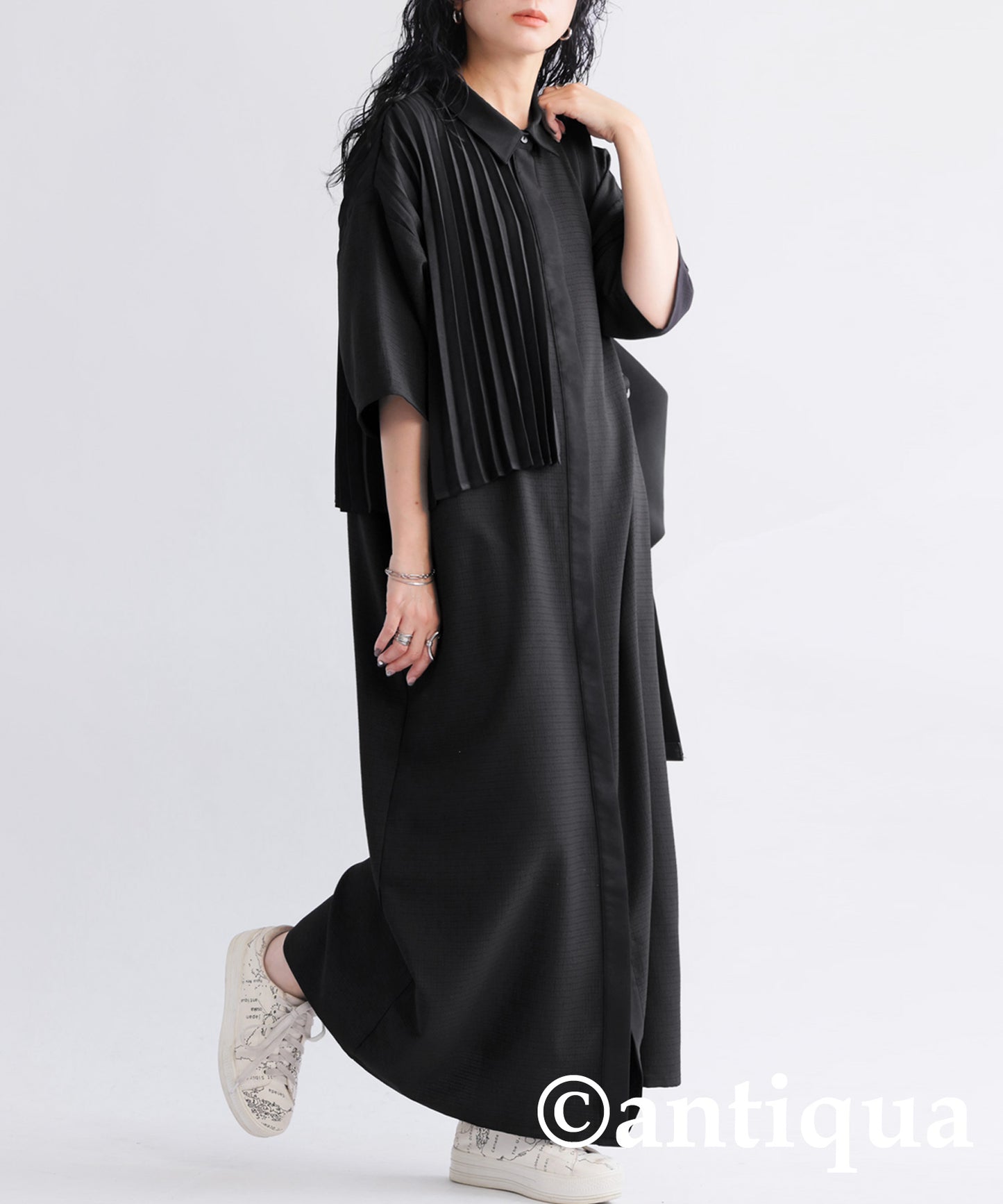 Asymmetric Pleated Dress Ladies