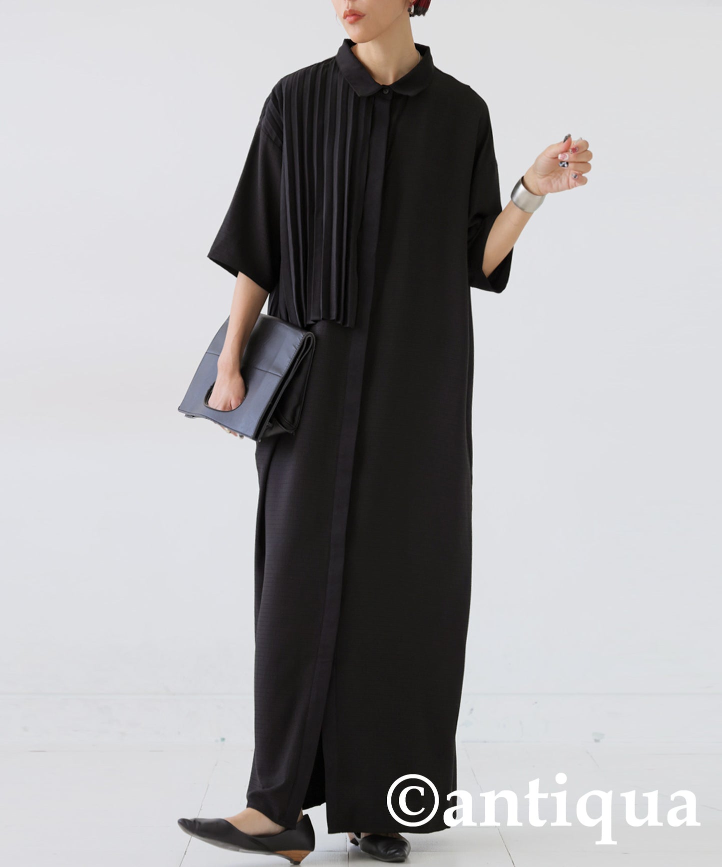 Asymmetric Pleated Dress Ladies