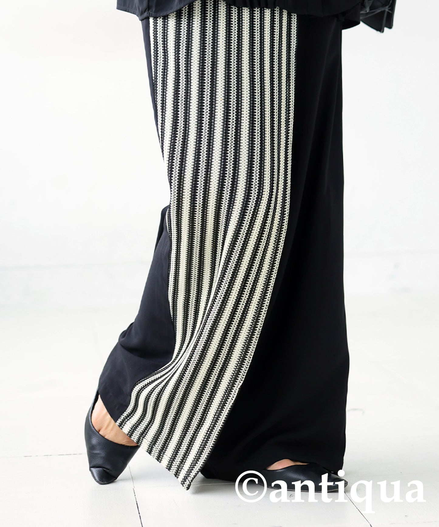 Spliced Striped Pants Ladies