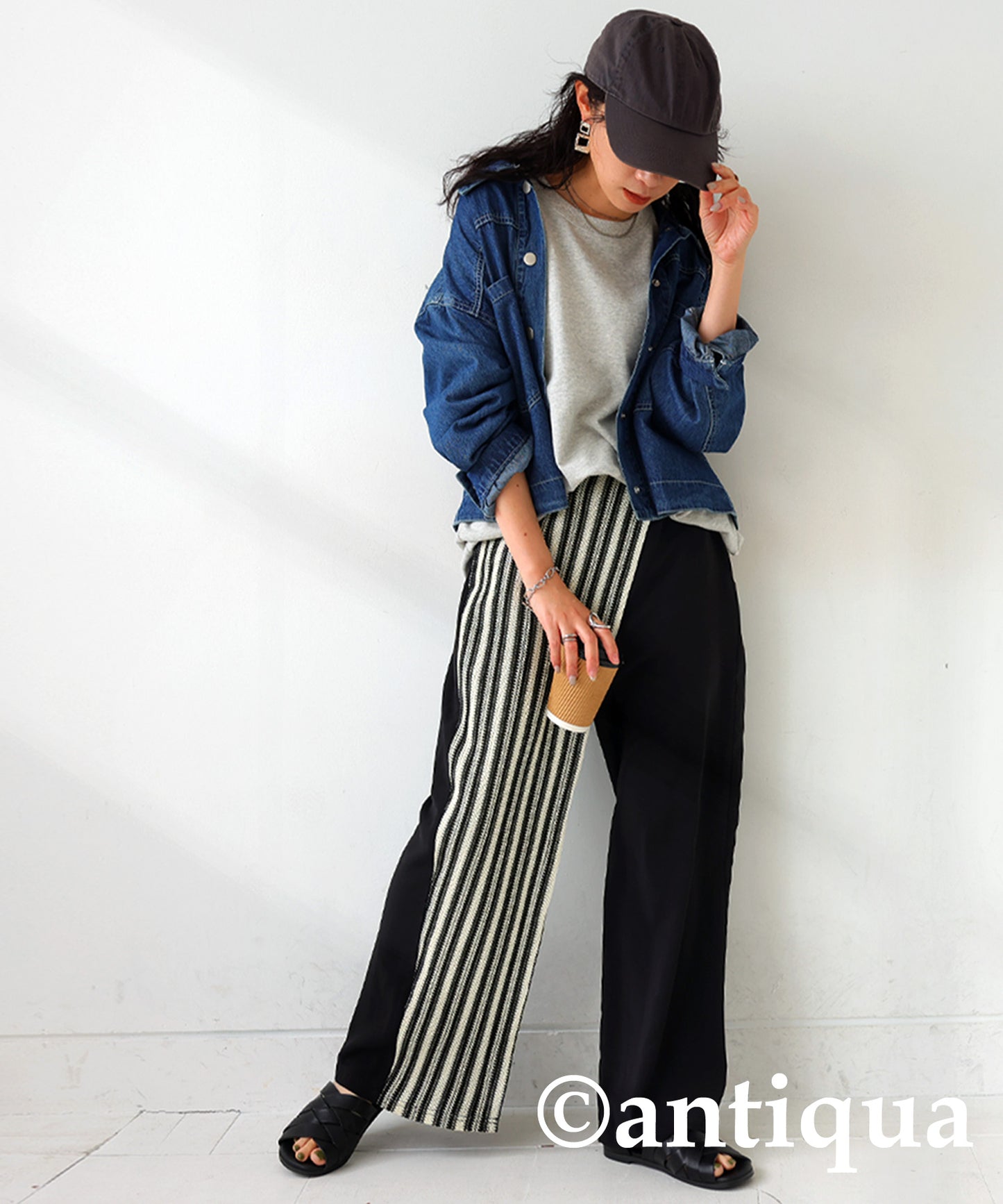 Spliced Striped Pants Ladies