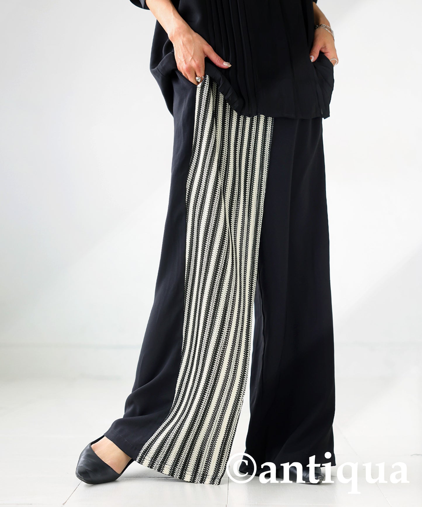 Spliced Striped Pants Ladies