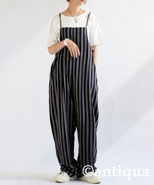 Striped Overalls Ladies