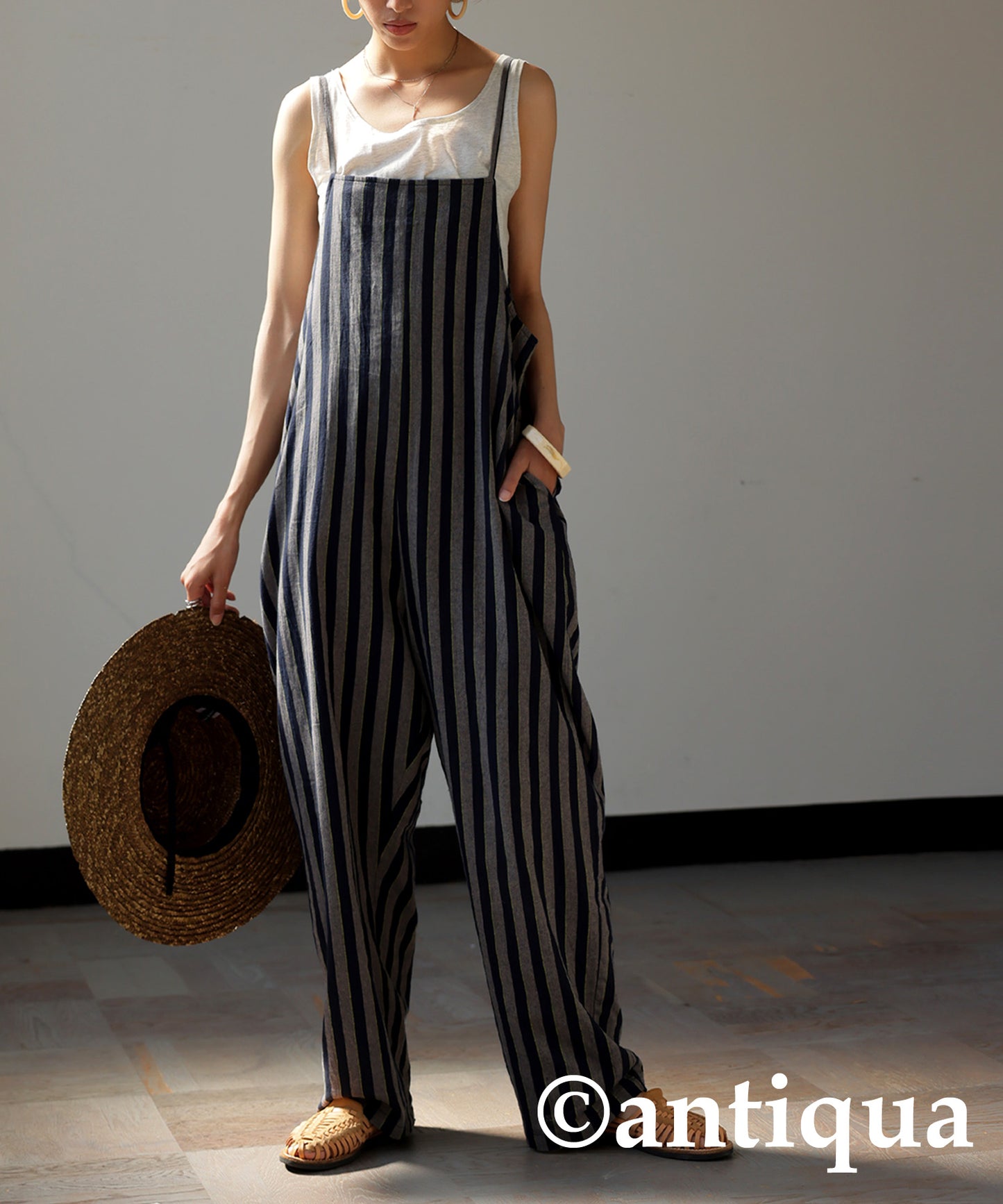 Striped Overalls Ladies