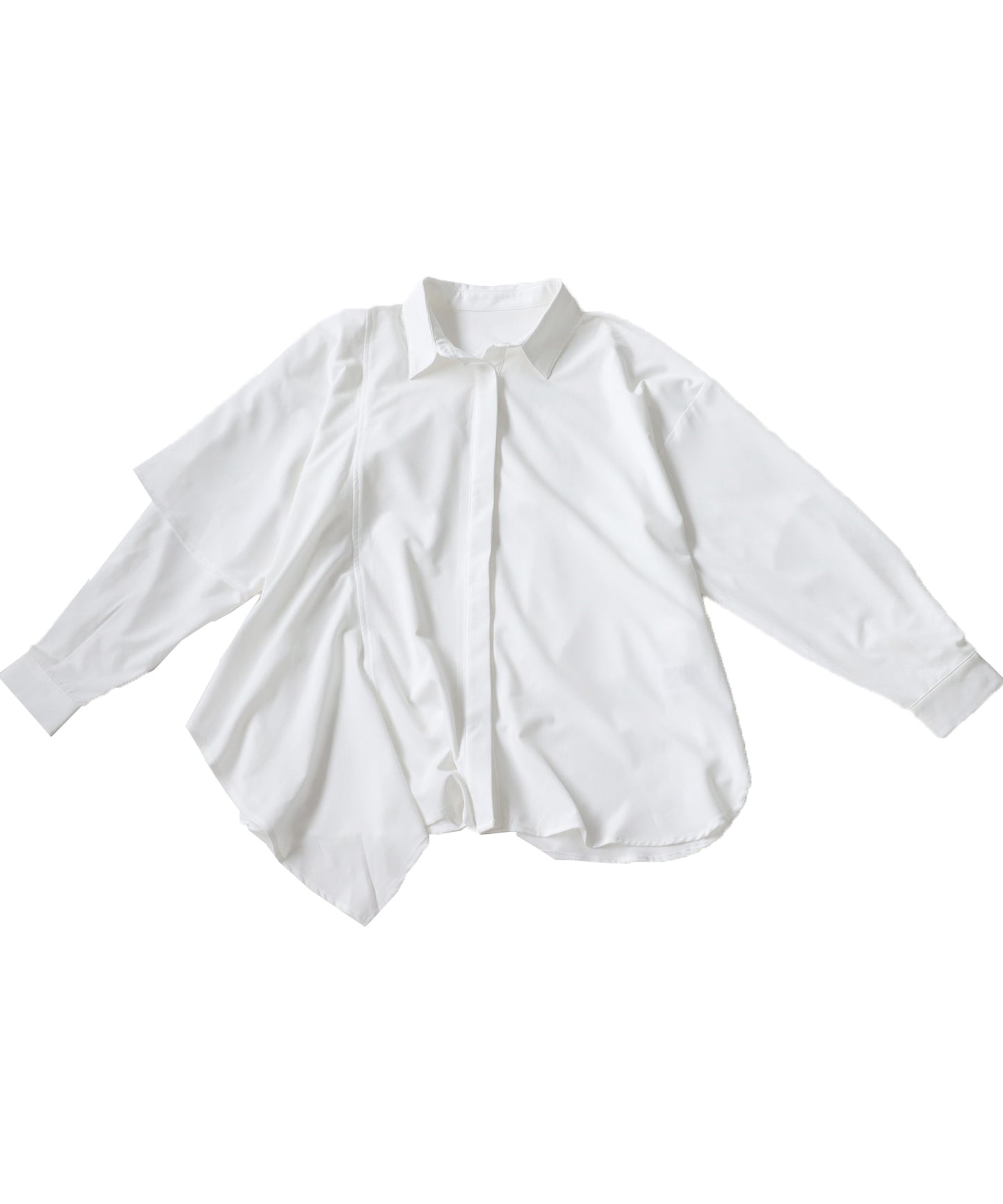 Asymmetric Frill Blouse Ladies