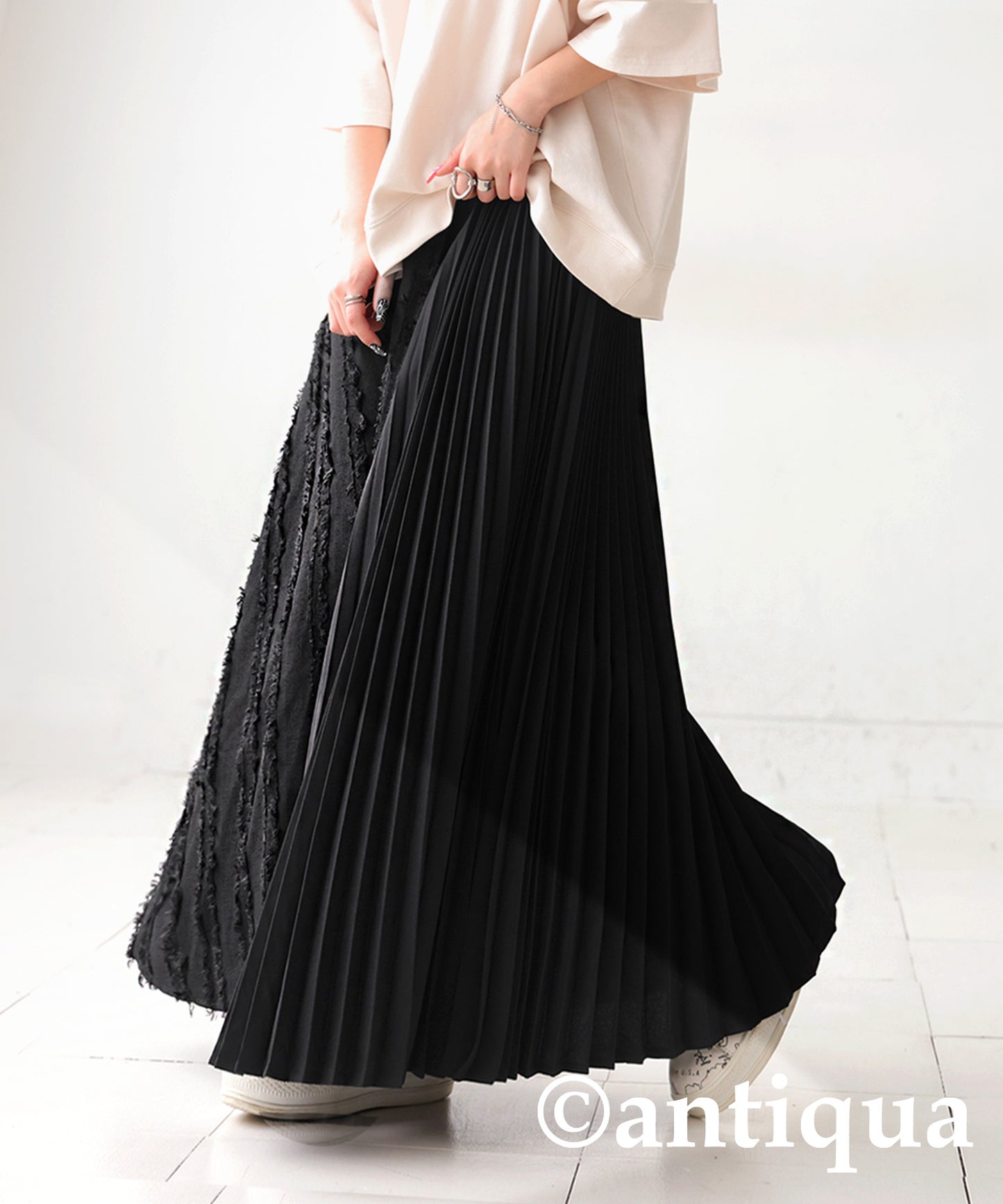 Jacquard Pleated Skirt Ladies