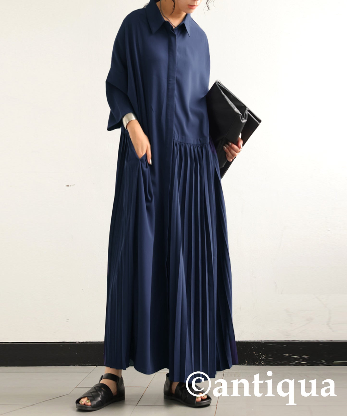 Asymmetrical Pleated Dress Ladies