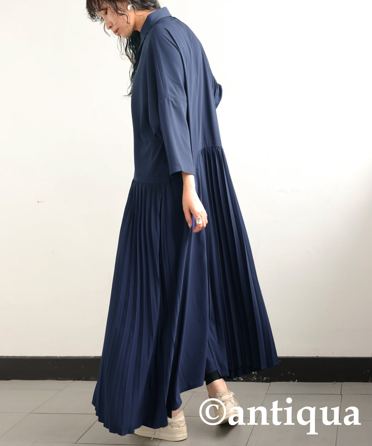 Asymmetrical Pleated Dress Ladies