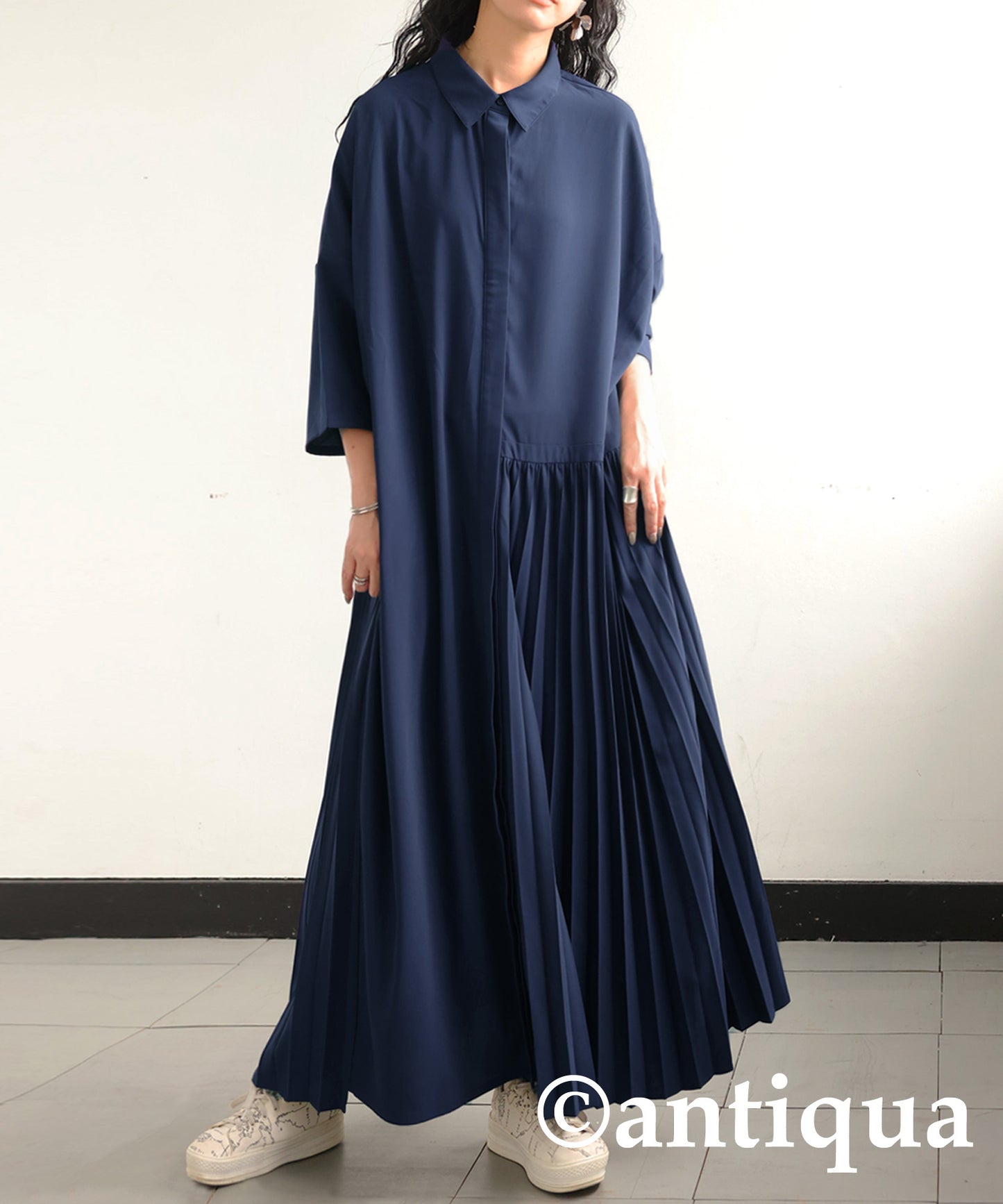 Asymmetrical Pleated Dress Ladies