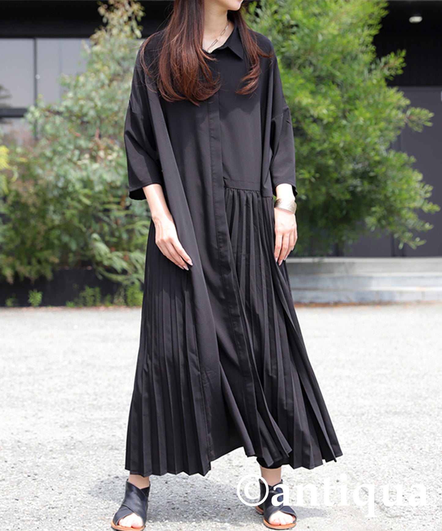 Asymmetrical Pleated Dress Ladies